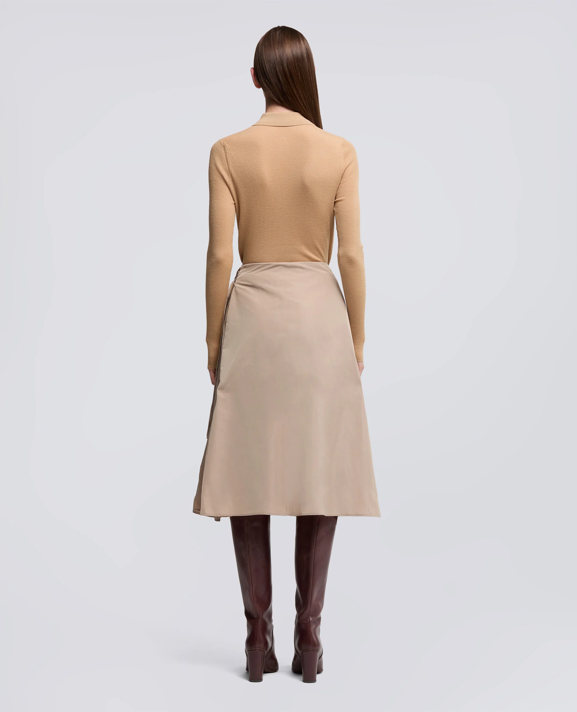 GONNA A PORTAFOGLIO IN TESSUTO TECNICO - BEIGE - Image 3