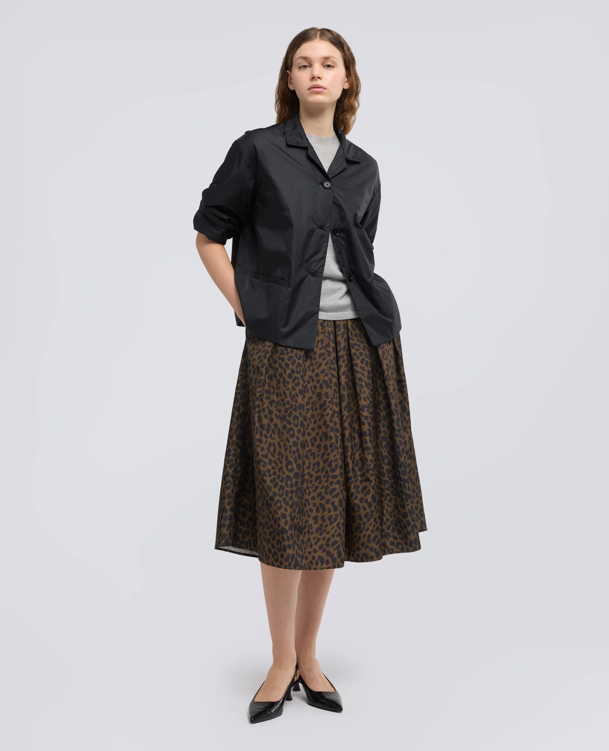 GONNA IN POLIESTERE STAMPATO - ANIMALIER - Image 2