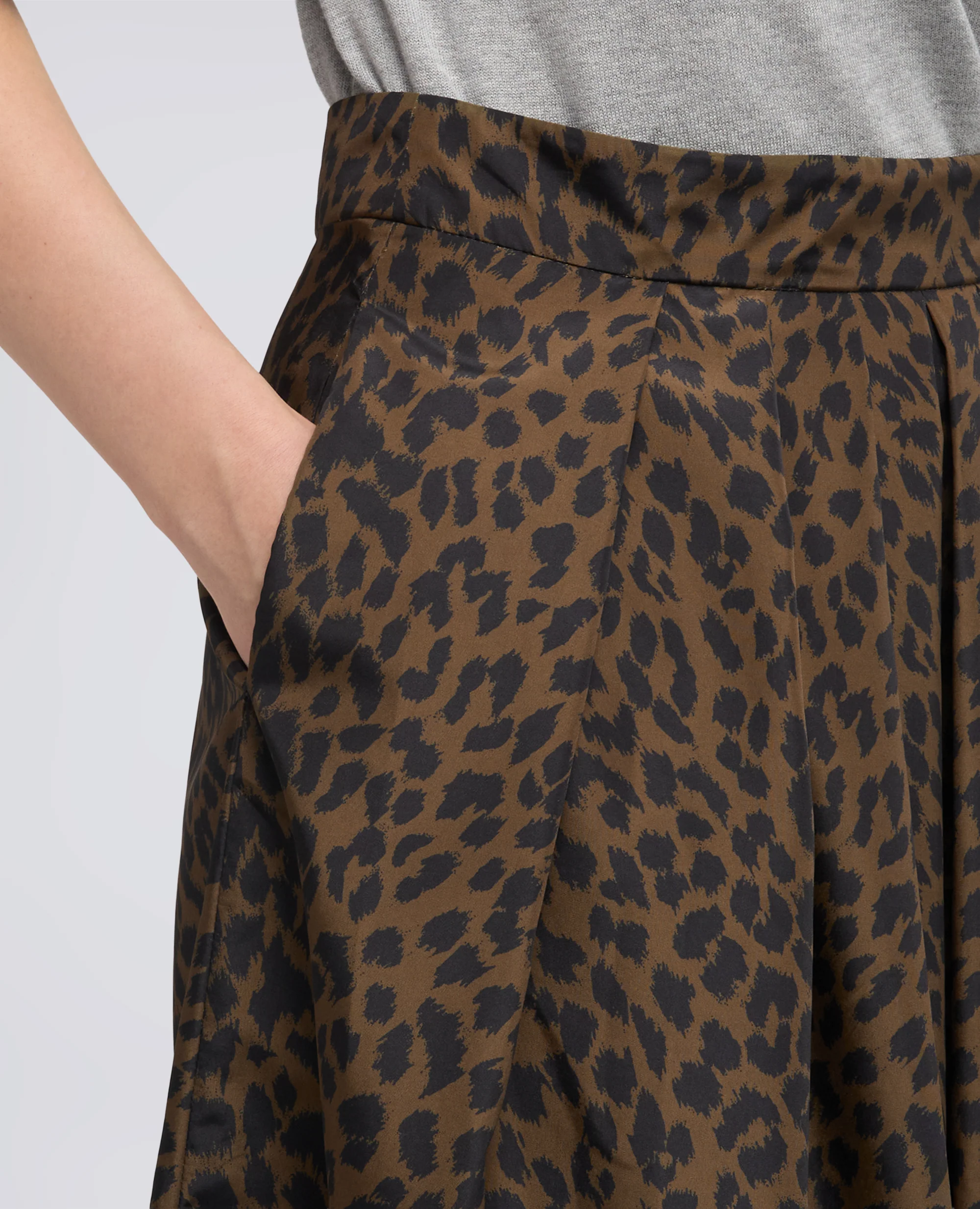 GONNA IN POLIESTERE STAMPATO - ANIMALIER - Image 4