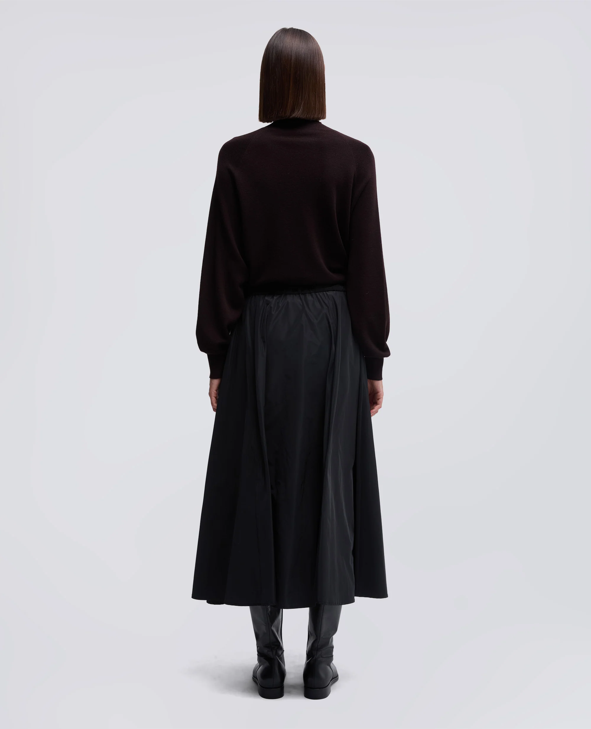 GONNA MIDI CON PIEGHE - NERO - Image 3