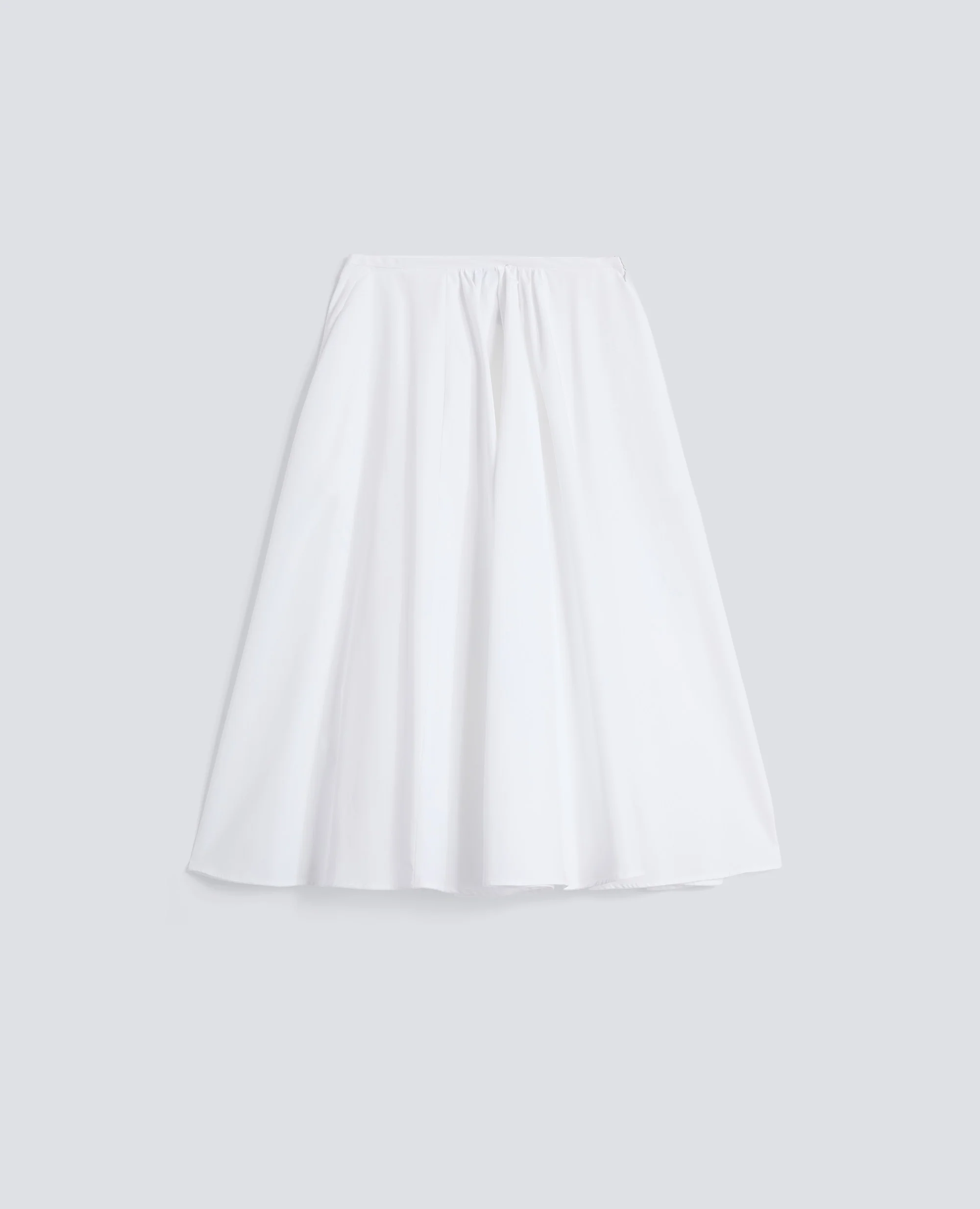 GONNA IN POPELINE COTONE - BIANCO