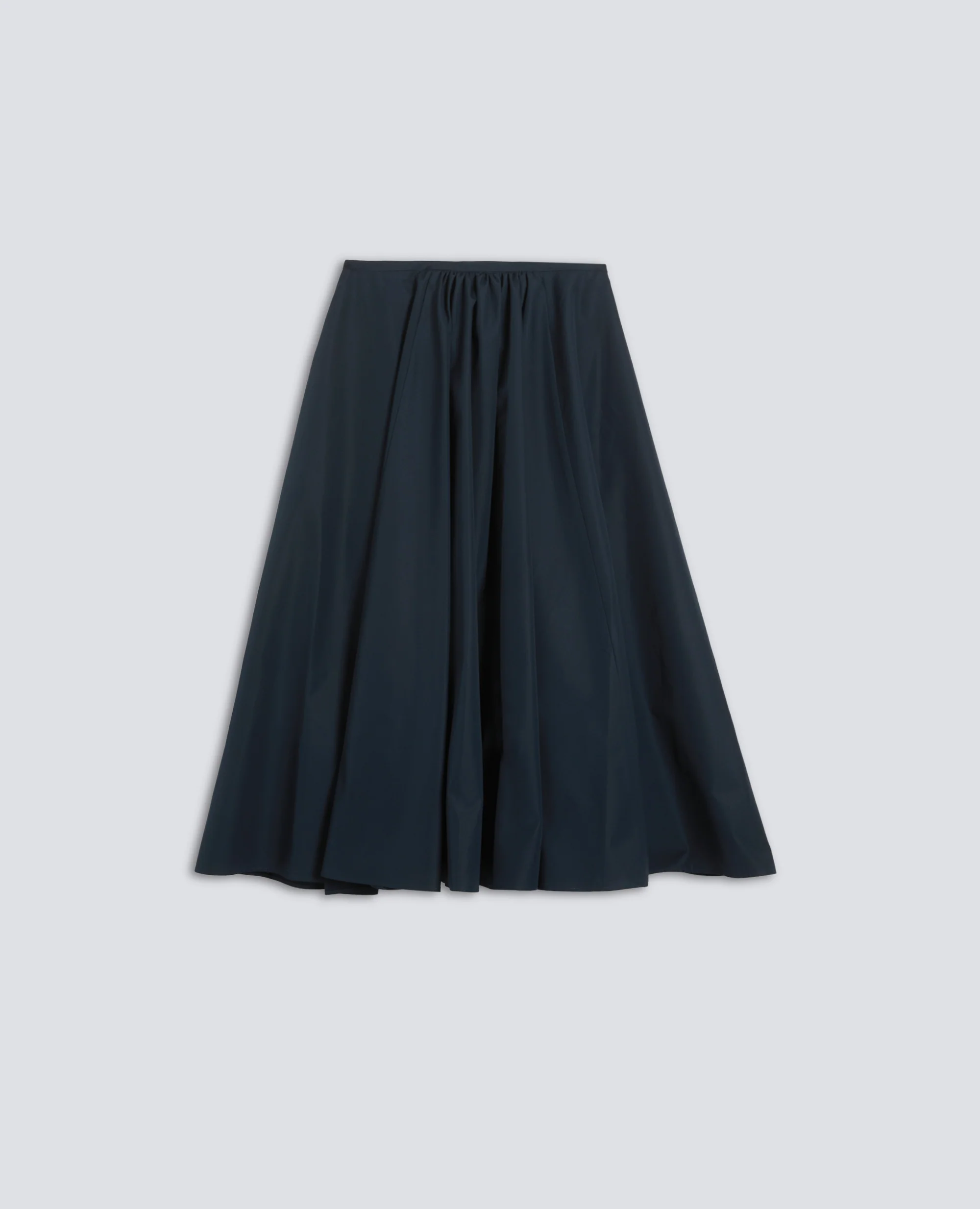 GONNA IN POPELINE COTONE - NAVY