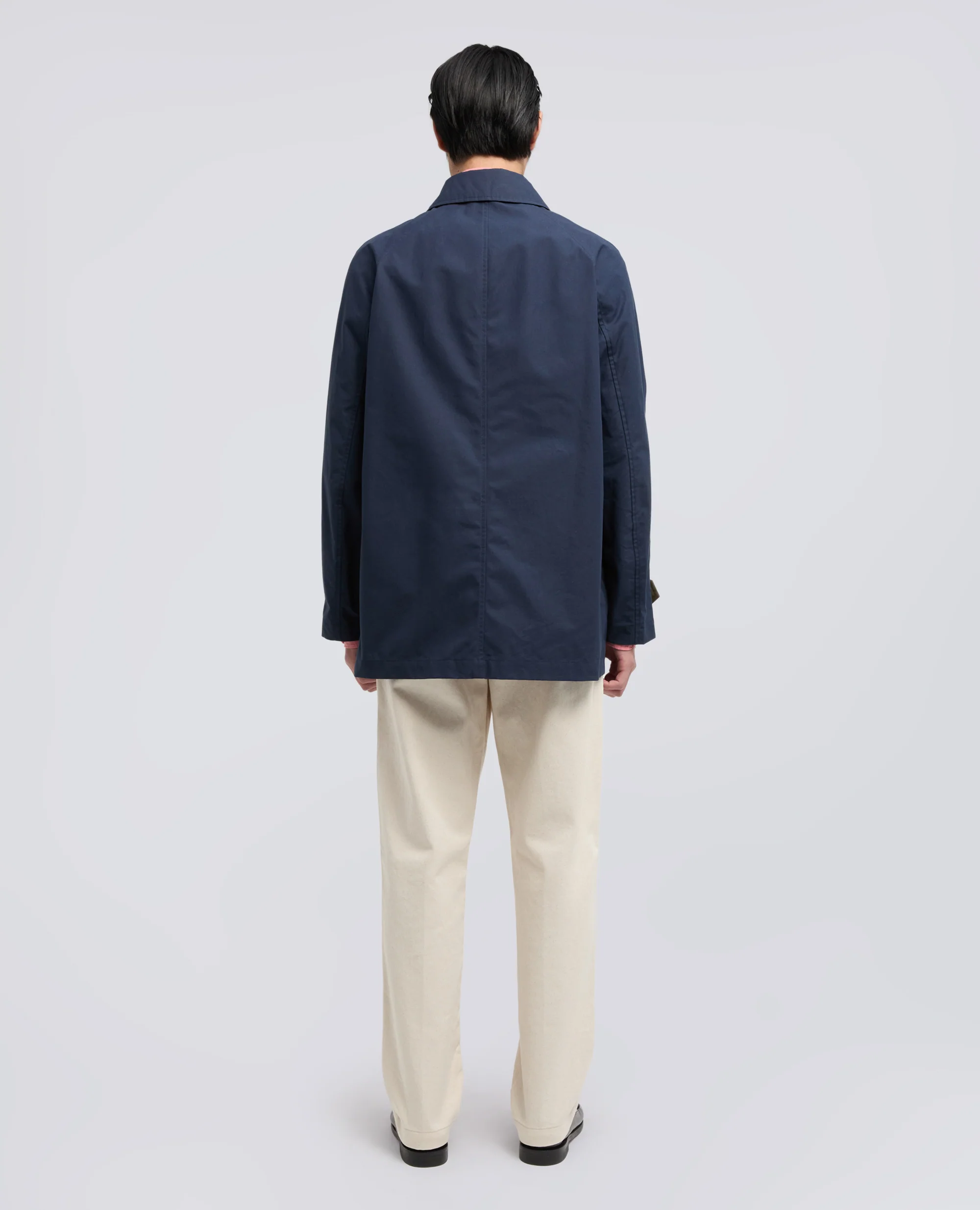 IMPERMEABILE IN COTONE DRY WAX - BLU - Image 3