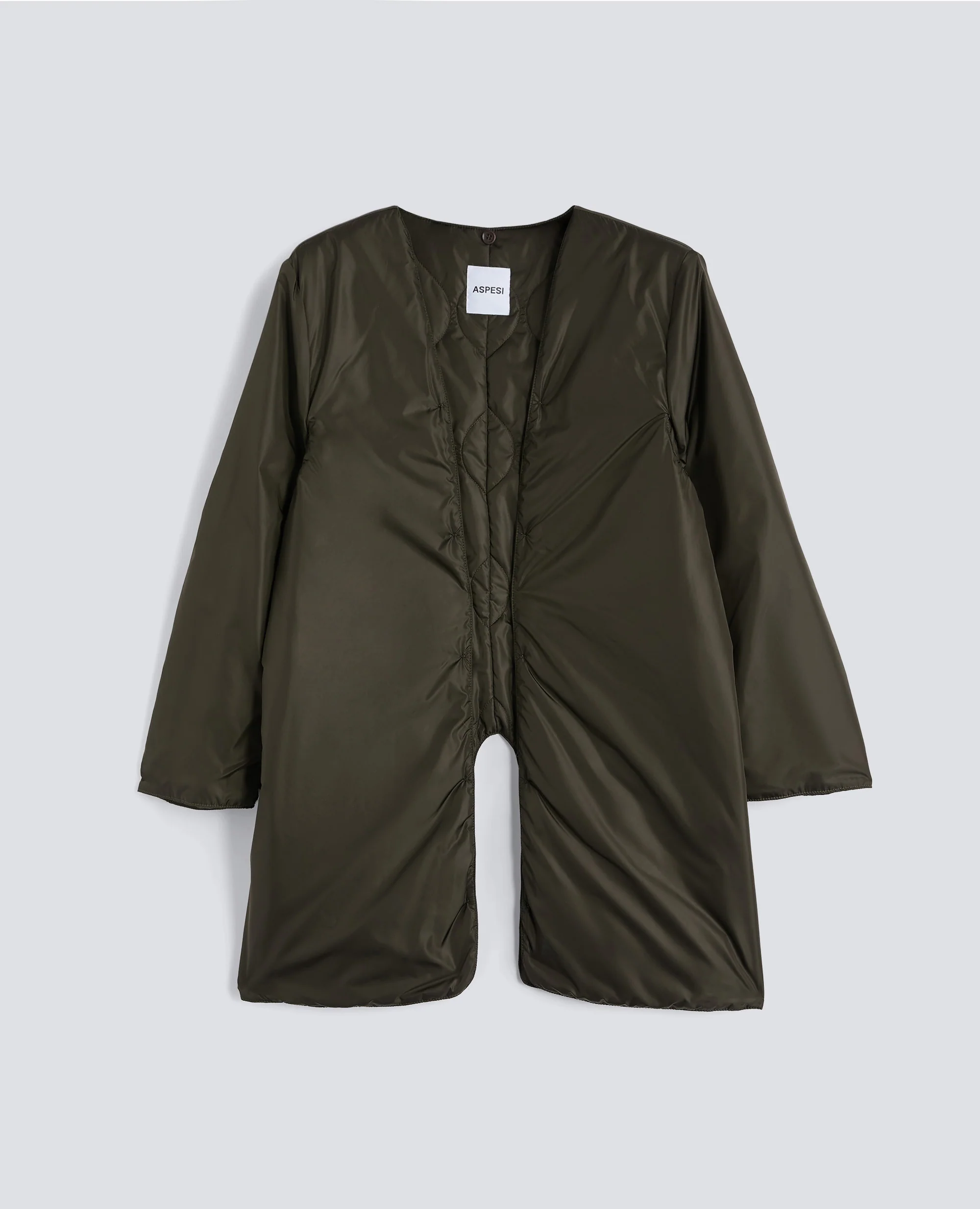 IMPERMEABILE IN POLIESTERE E NYLON COMPATTO - MILITARE - Image 5