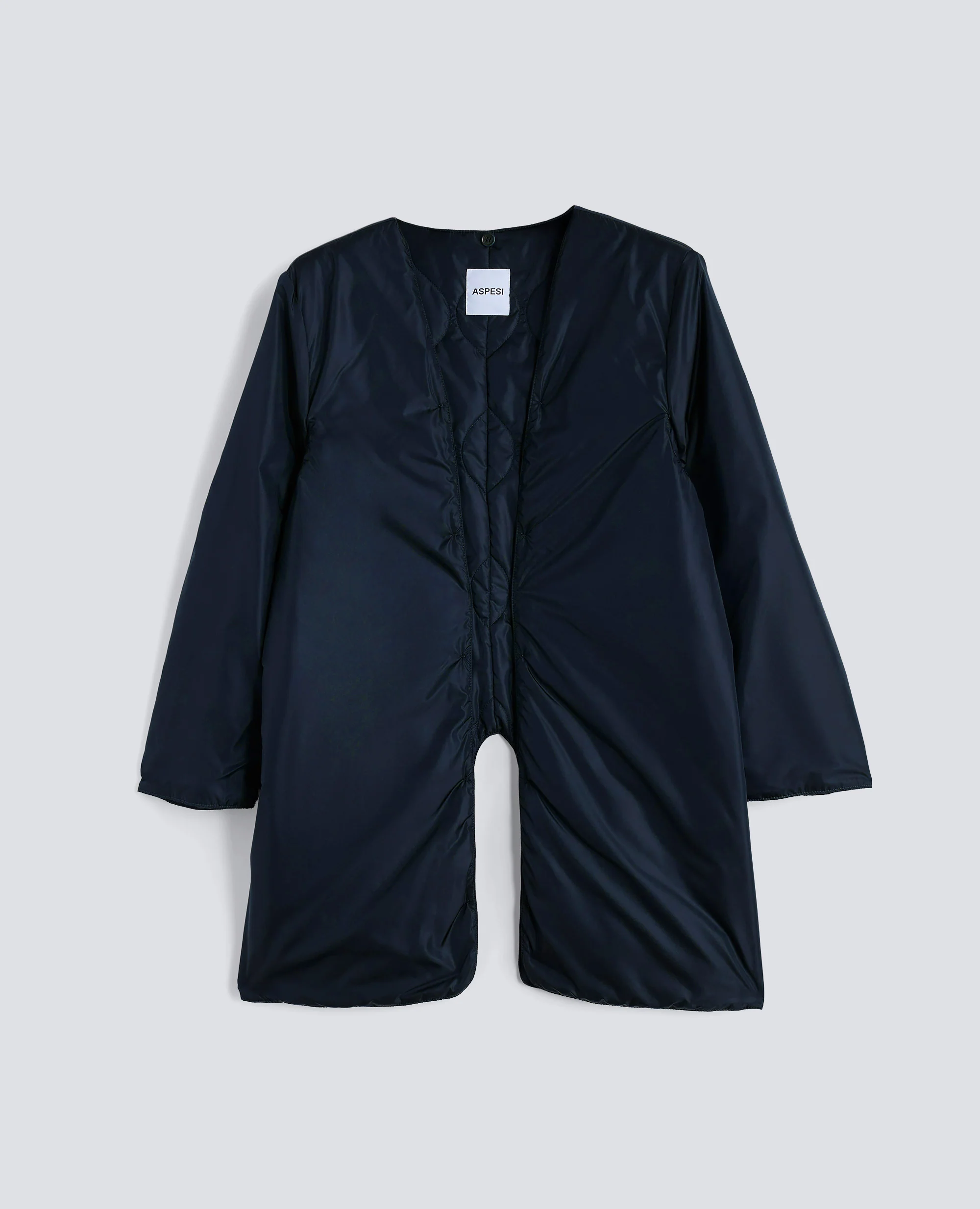 IMPERMEABILE IN POLIESTERE E NYLON COMPATTO - NAVY - Image 5