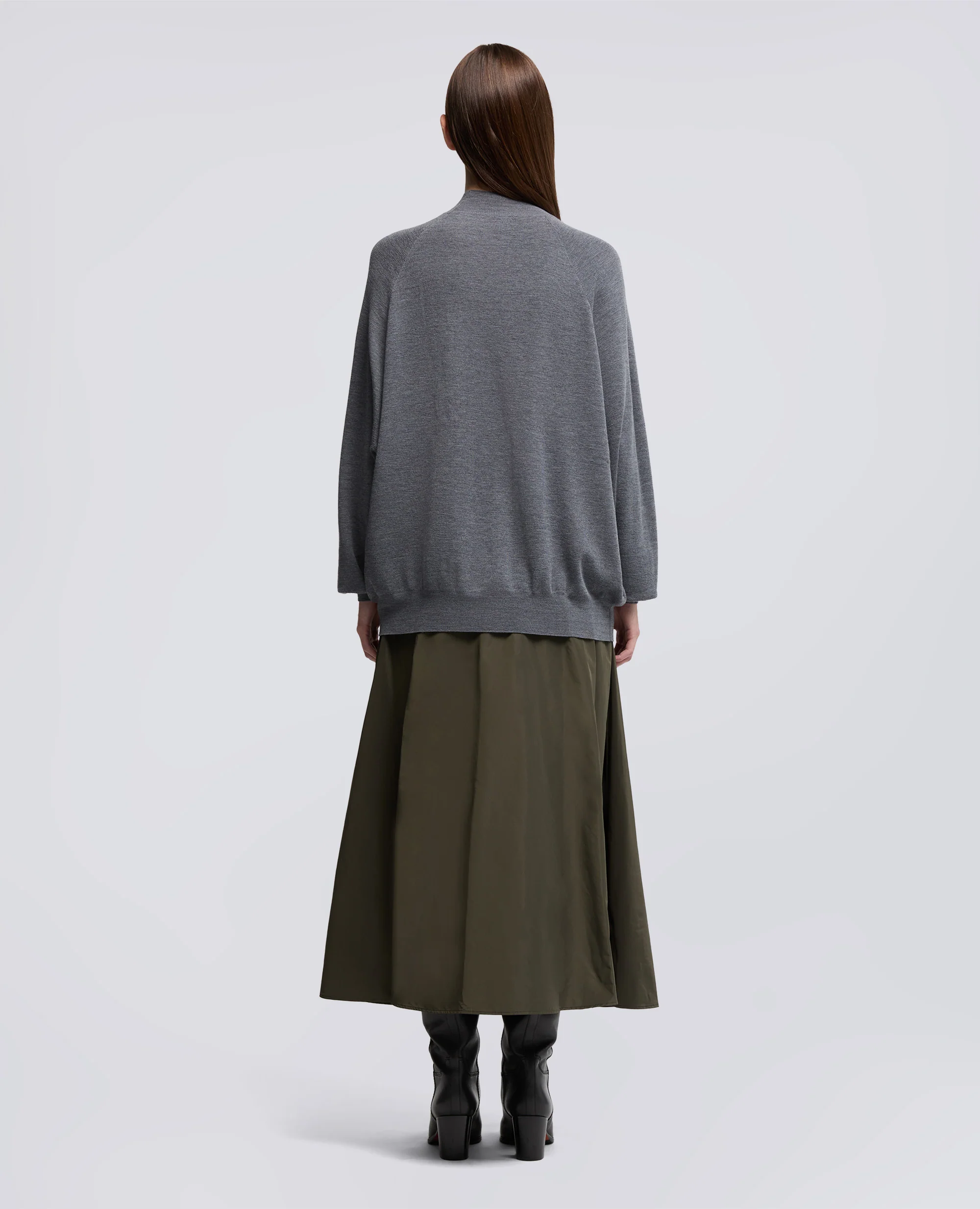 MAGLIA DOLCEVITA IN LANA MERINO - GRIGIO - Image 3
