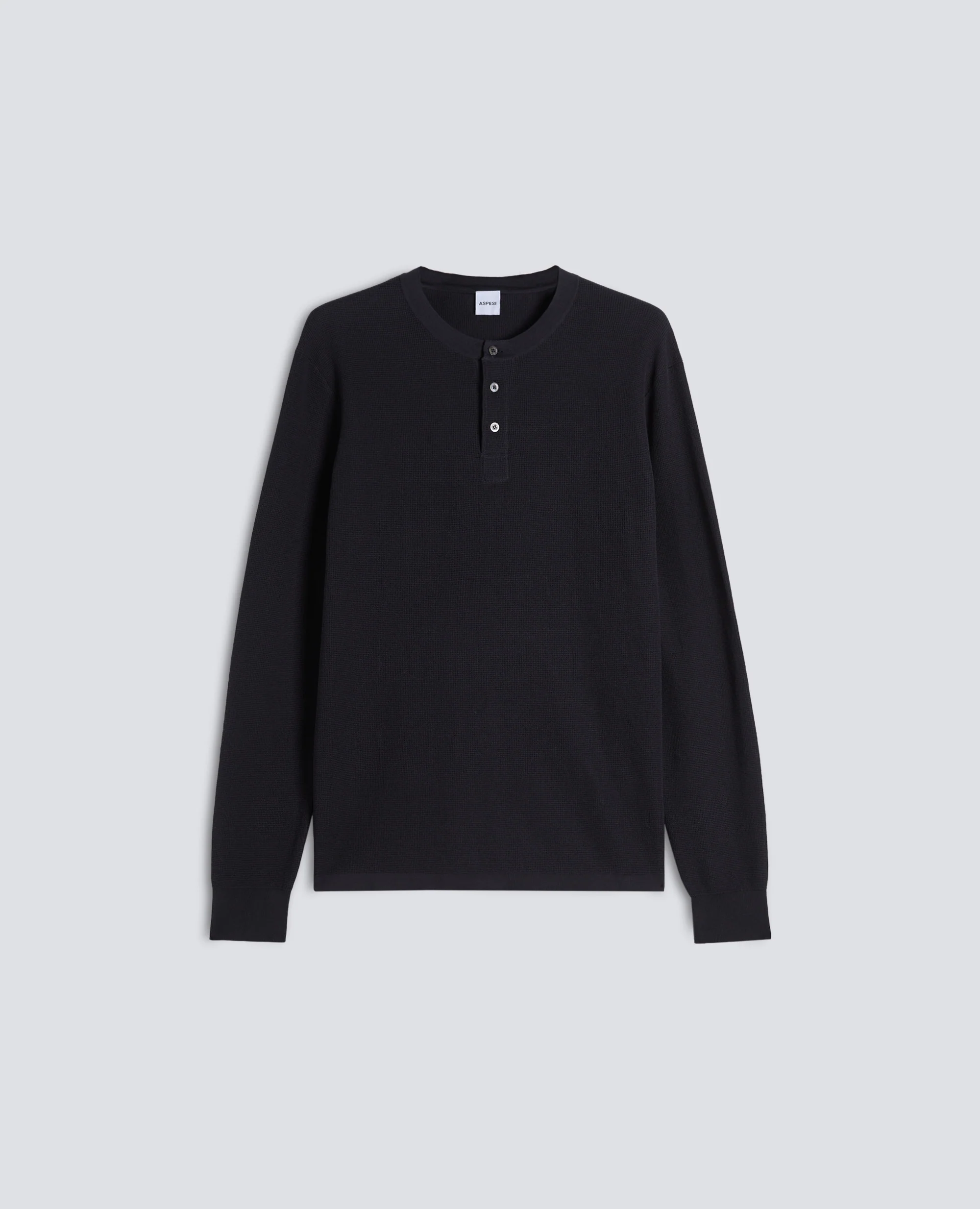 MAGLIA GIROCOLLO IN COTONE - NAVY
