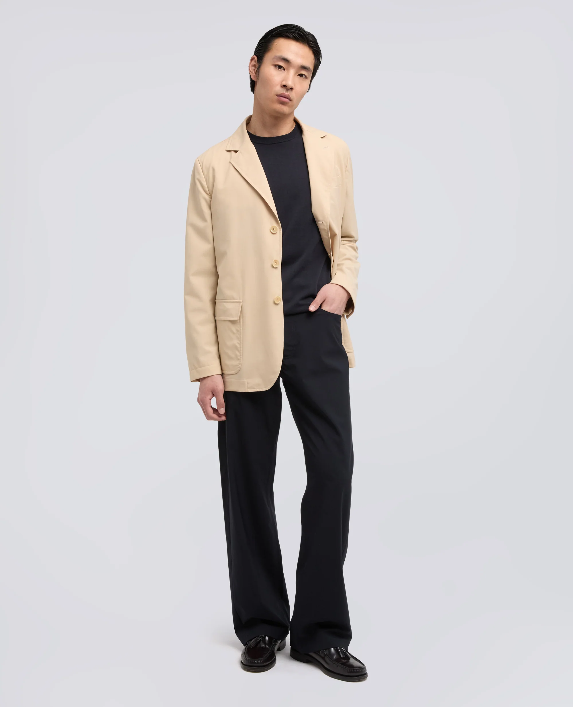 MAGLIA GIROCOLLO IN COTONE - NAVY - Image 2