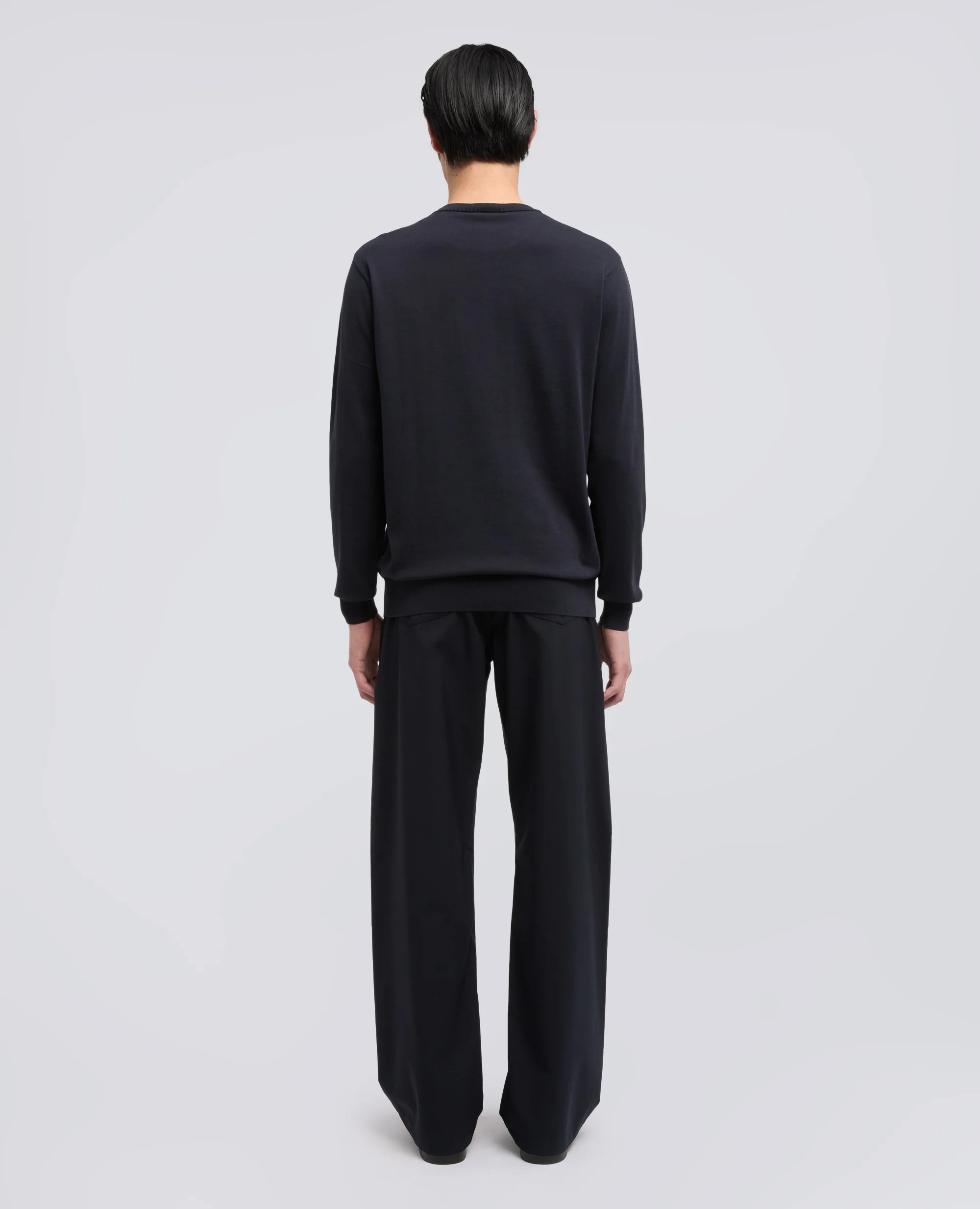 MAGLIA GIROCOLLO IN COTONE - NAVY - Image 3