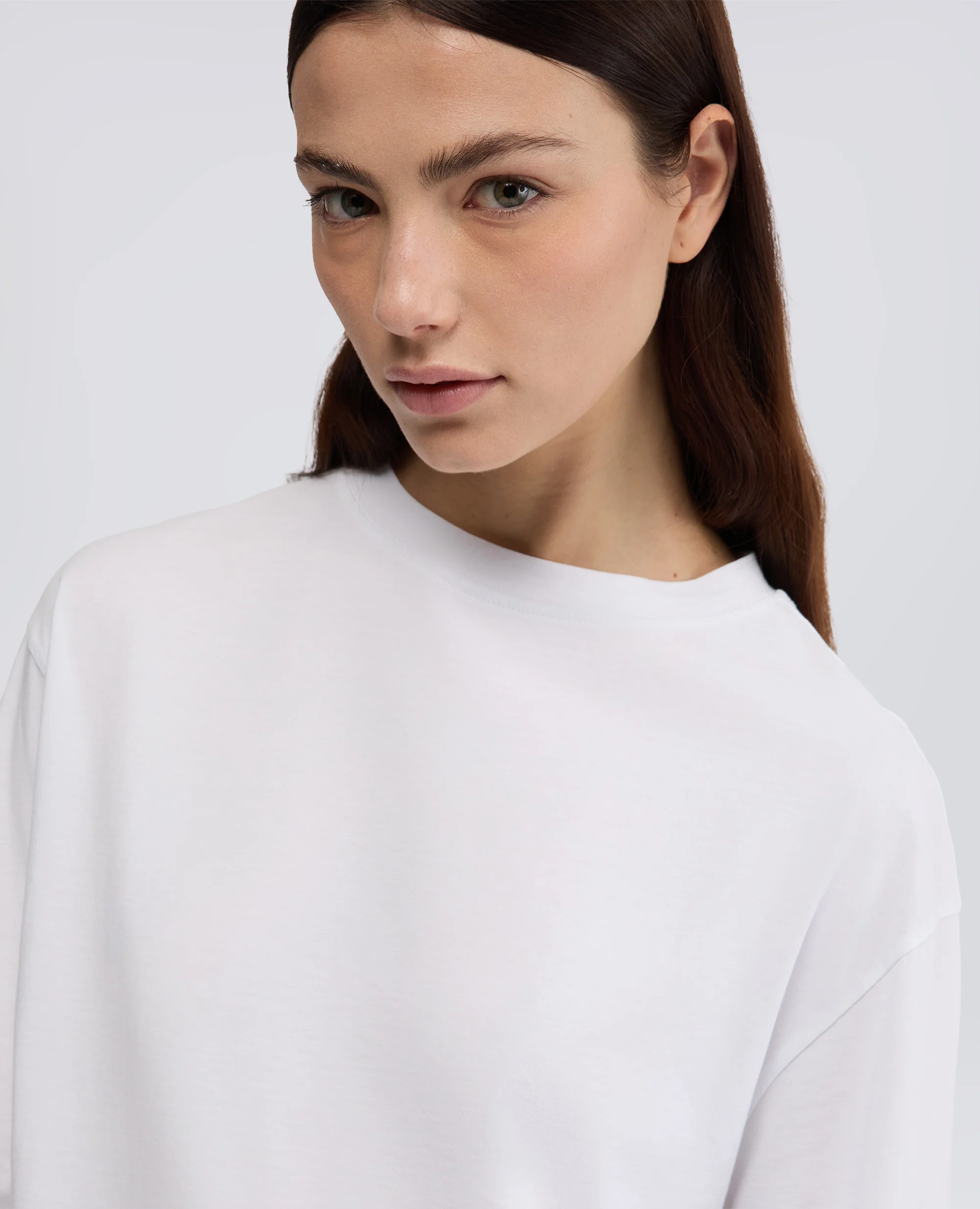 MAGLIA IN JERSEY DI COTONE - BIANCO - Image 4