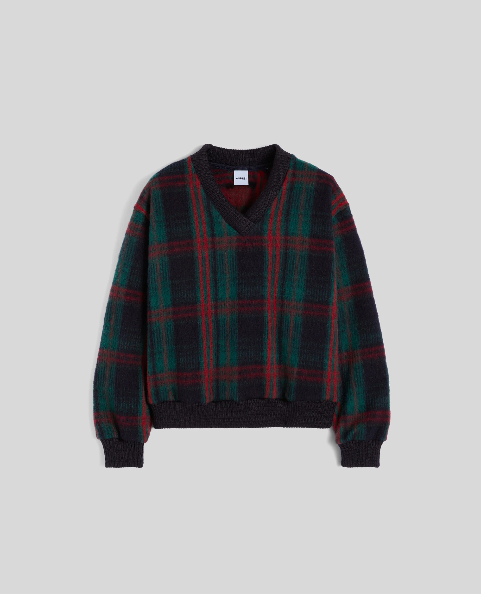 MAGLIA IN LANA PIRENAICA - CHECK VERDE