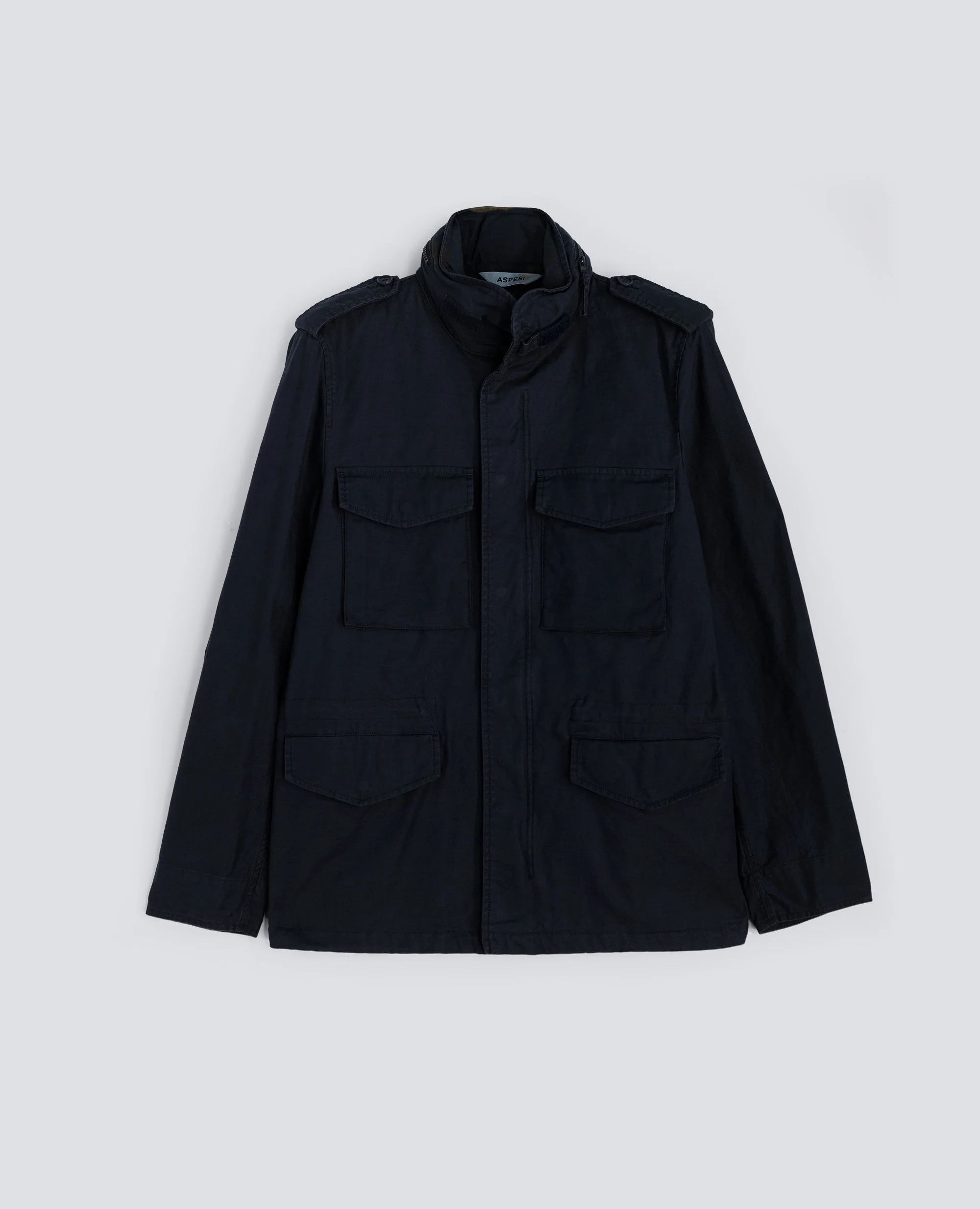 MINI FIELD JACKET IN GABARDINA DI COTONE - NAVY