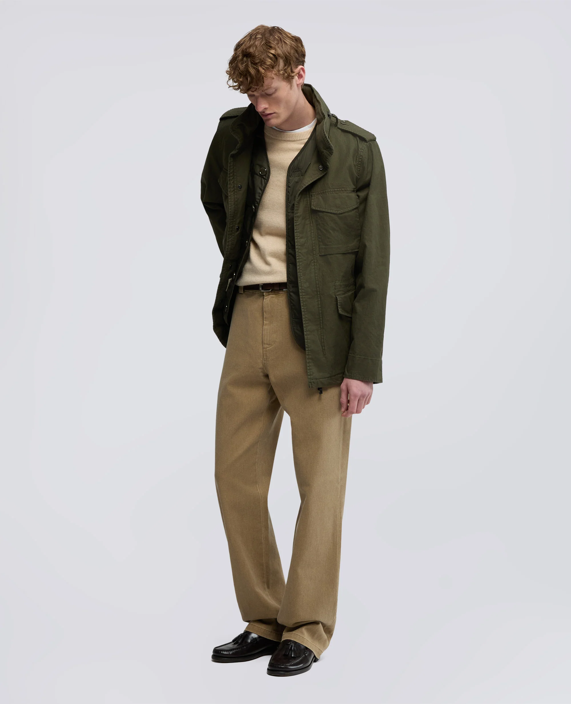 MINI FIELD JACKET IN GABARDINA DI COTONE - MILITARE - Image 2