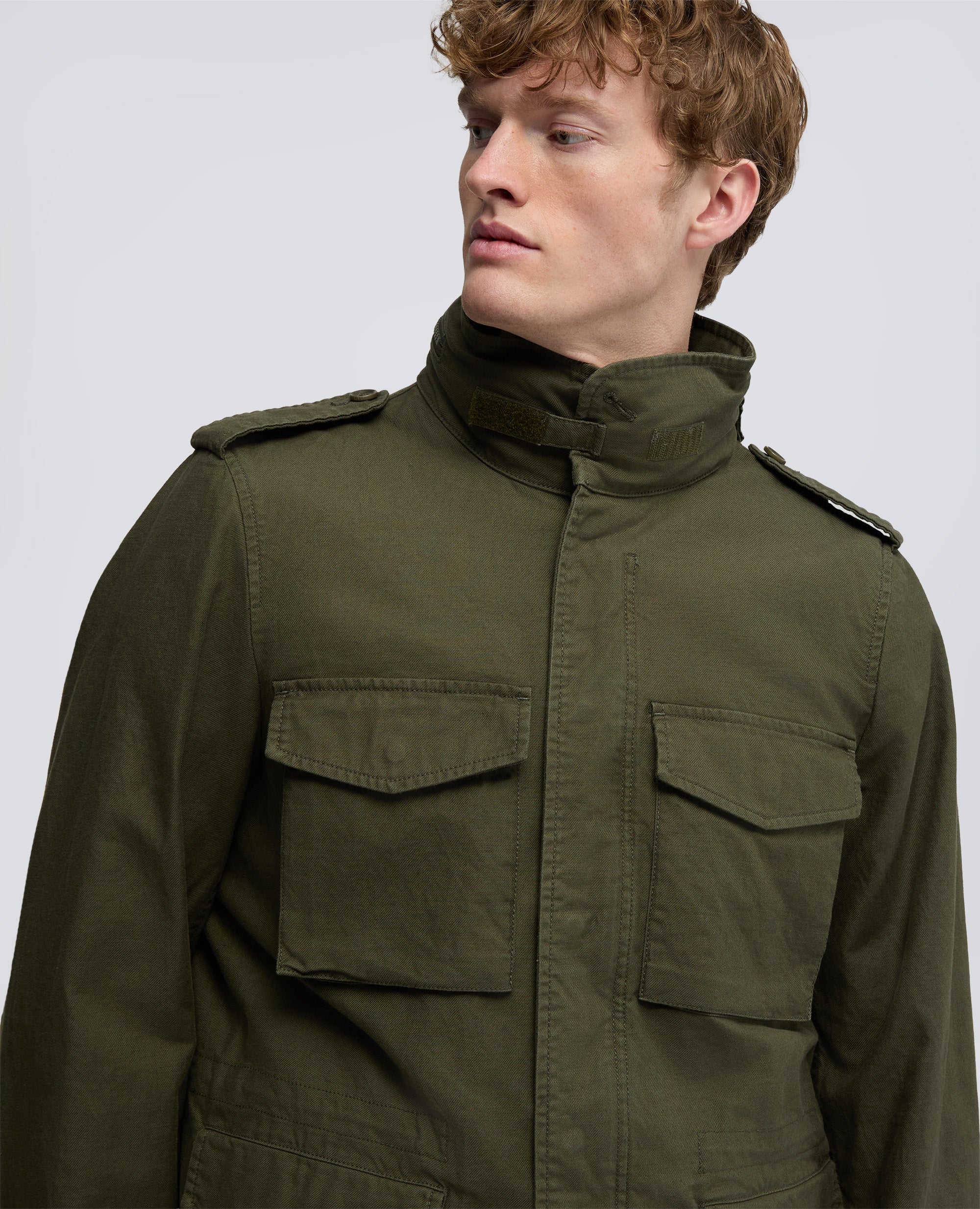 MINI FIELD JACKET IN GABARDINA DI COTONE - MILITARE - Image 4