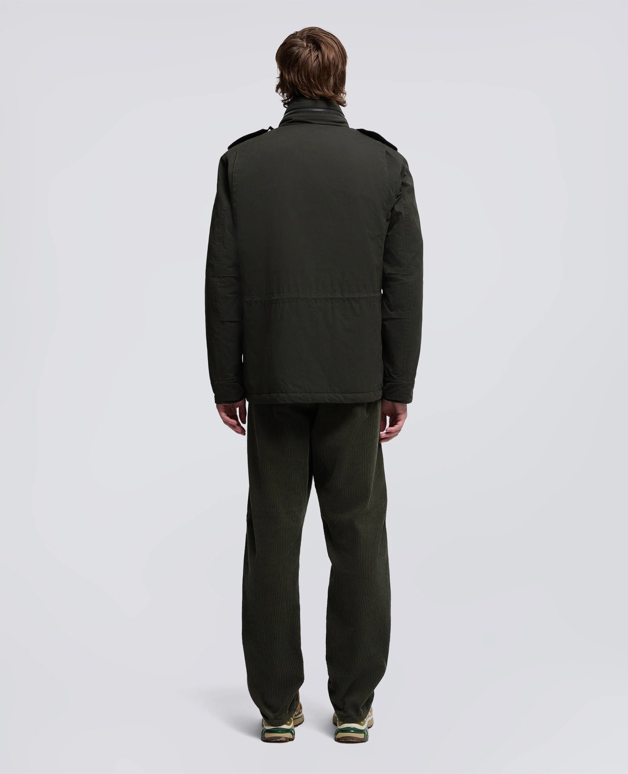MINI FIELD JACKET COT IN TELA DI MISTO COTONE - VERDONE - Image 3
