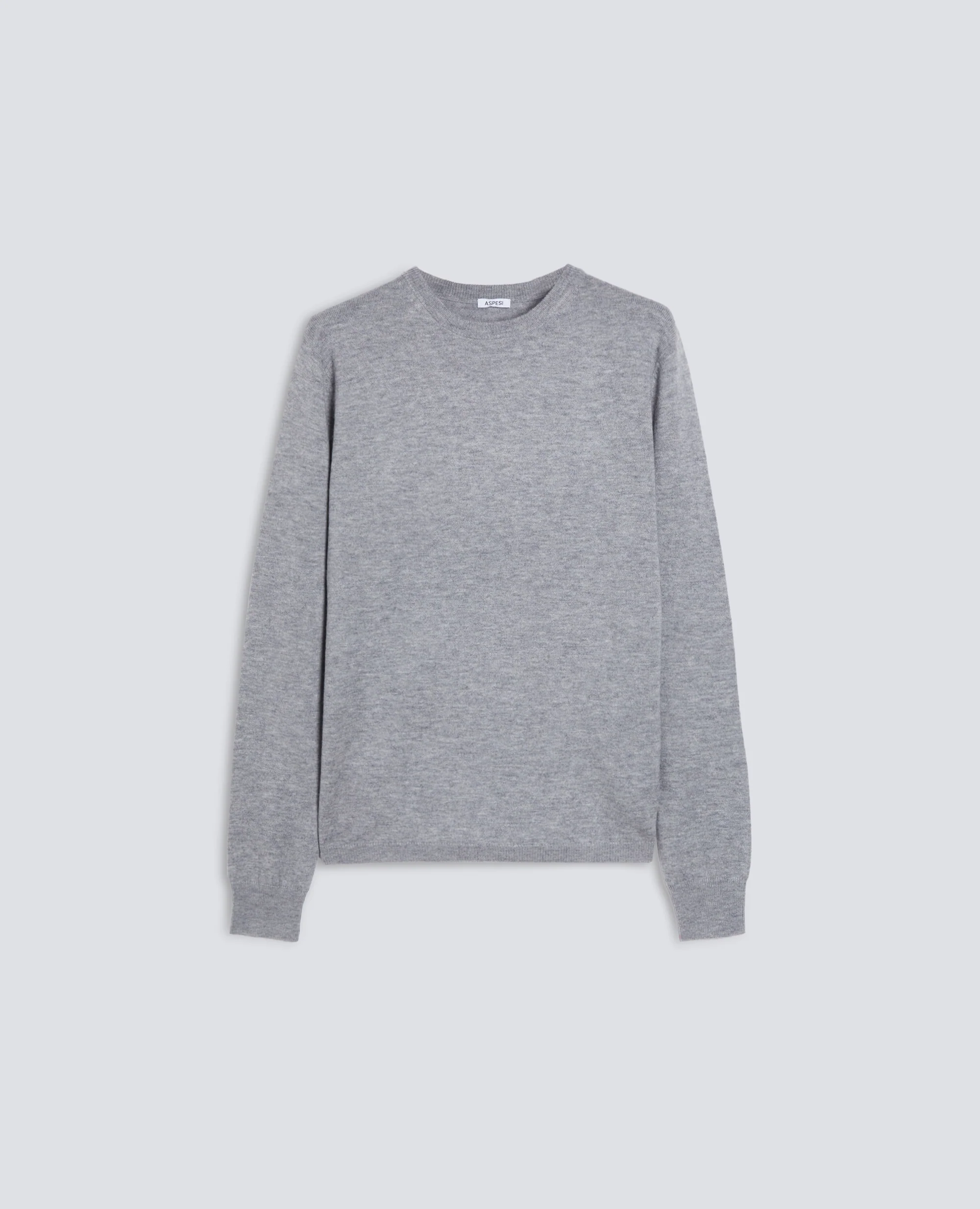 MAGLIA GIROCOLLO IN LANA - GRIGIO MELANGE