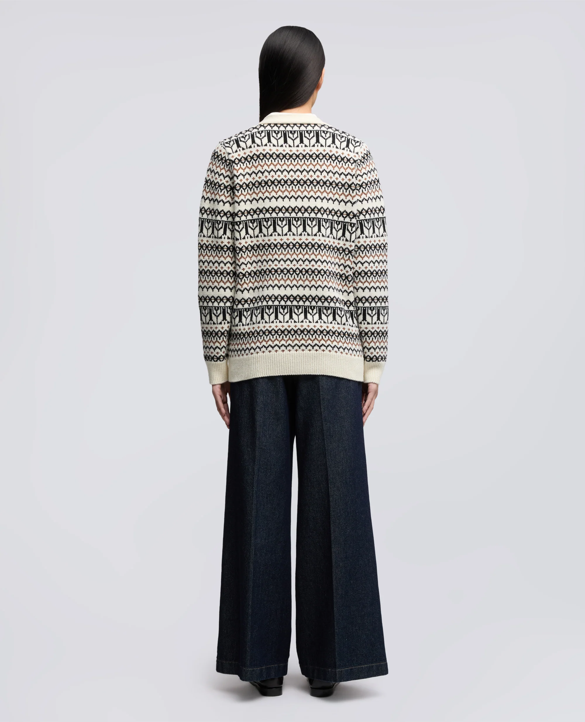 CARDIGAN IN MISTO COTONE, CANAPA E LANA - FONDO NATURE - Image 3