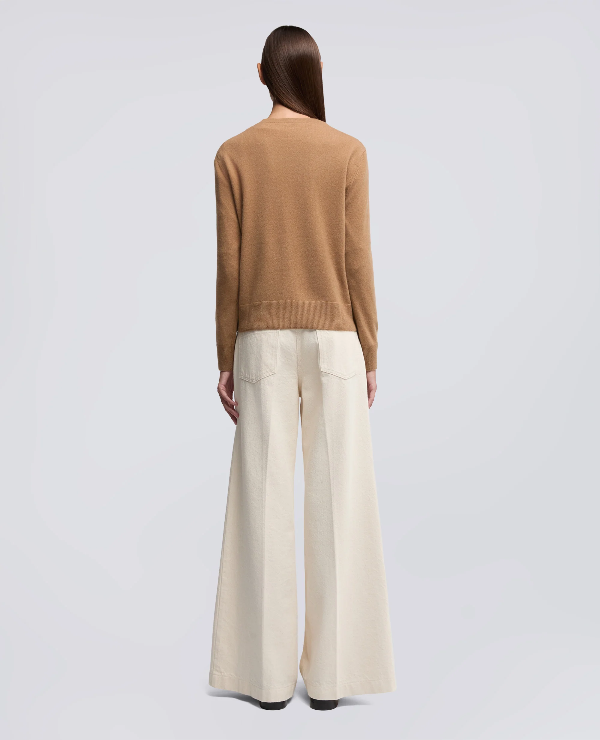 MAGLIA GIROCOLLO IN CASHMERE - CAMMELLO - Image 3