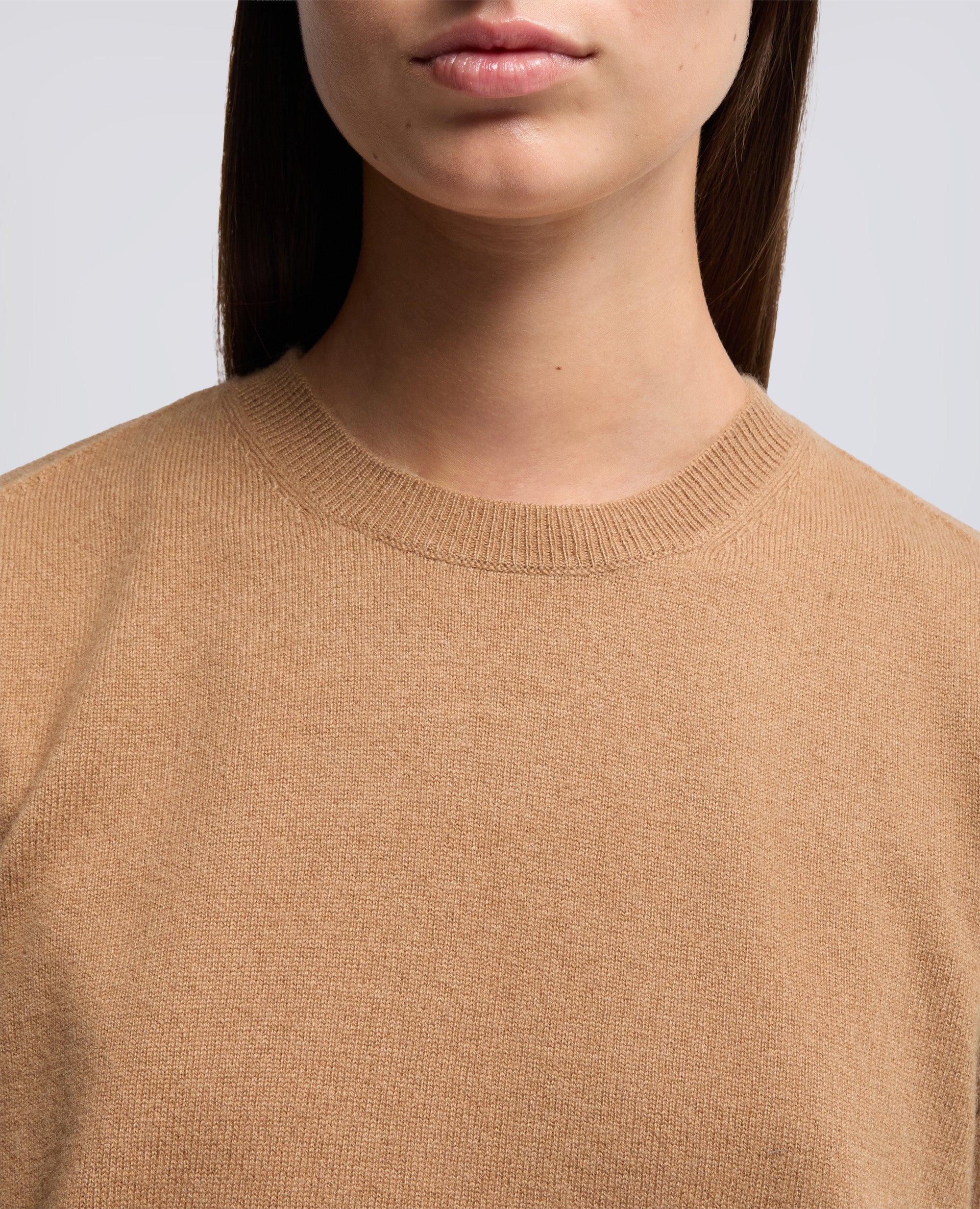 MAGLIA GIROCOLLO IN CASHMERE - CAMMELLO - Image 4