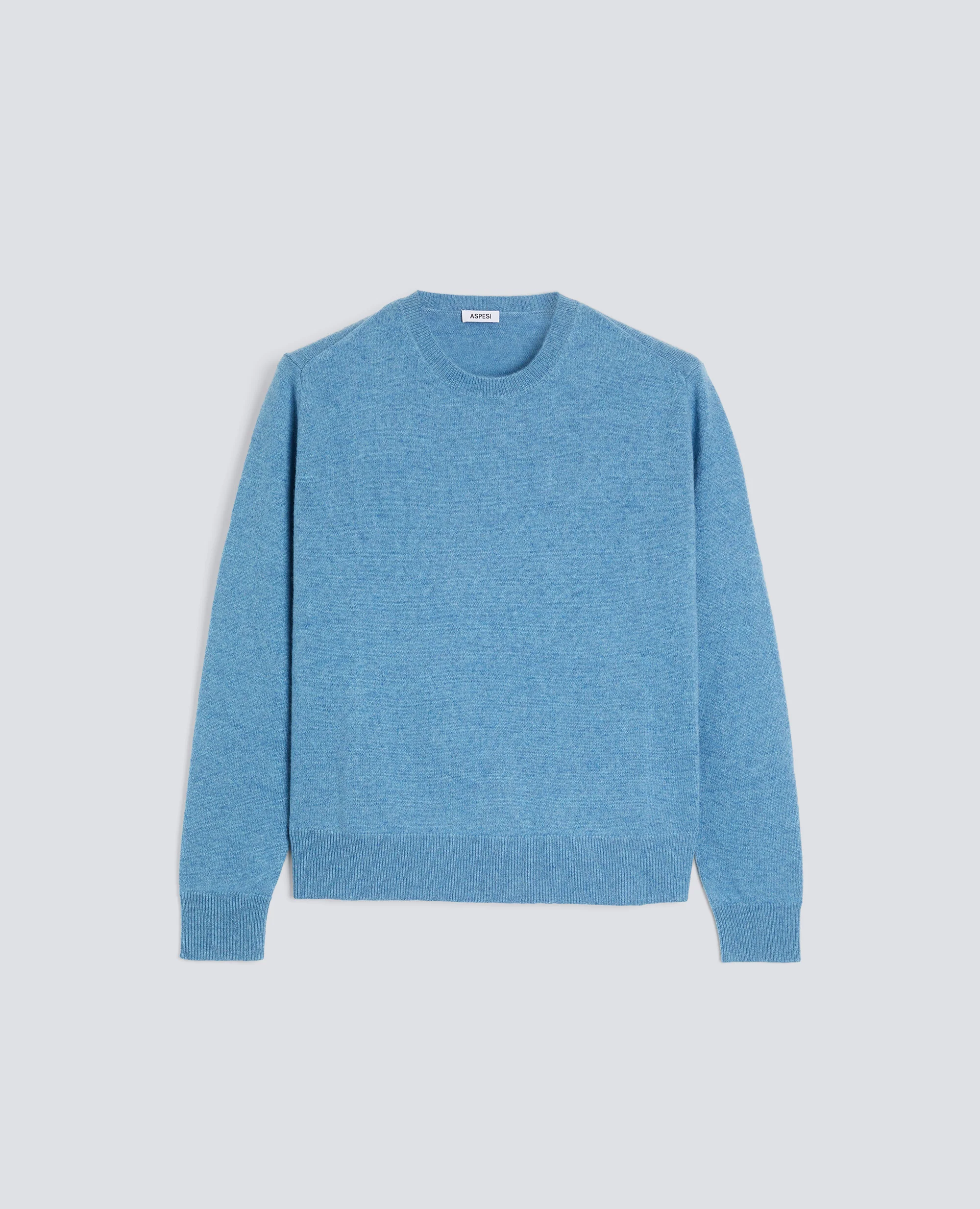 MAGLIA GIROCOLLO IN CASHMERE - AZZURRO