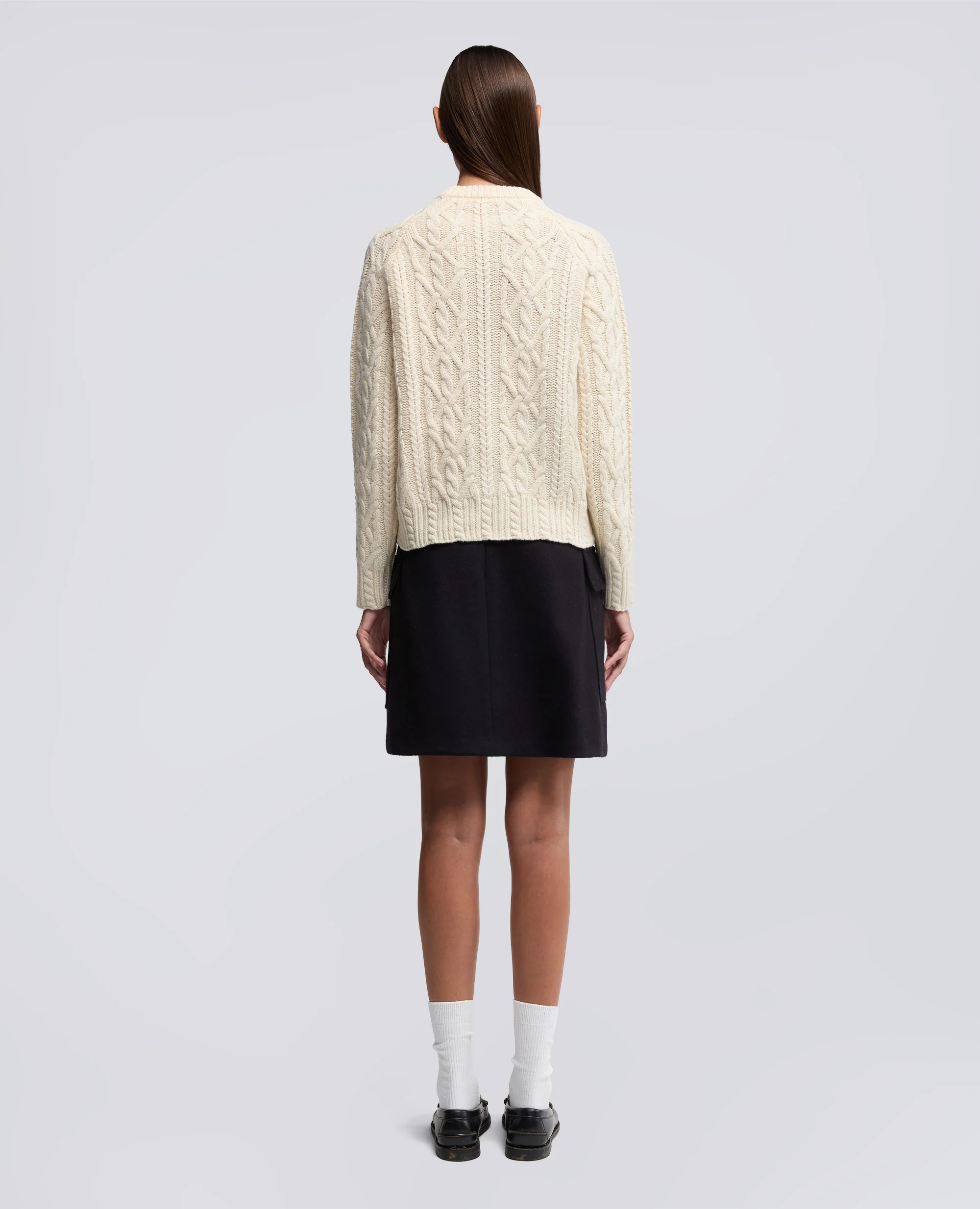 MAGLIA GIROCOLLO IN LANA - NATURALE - Image 3