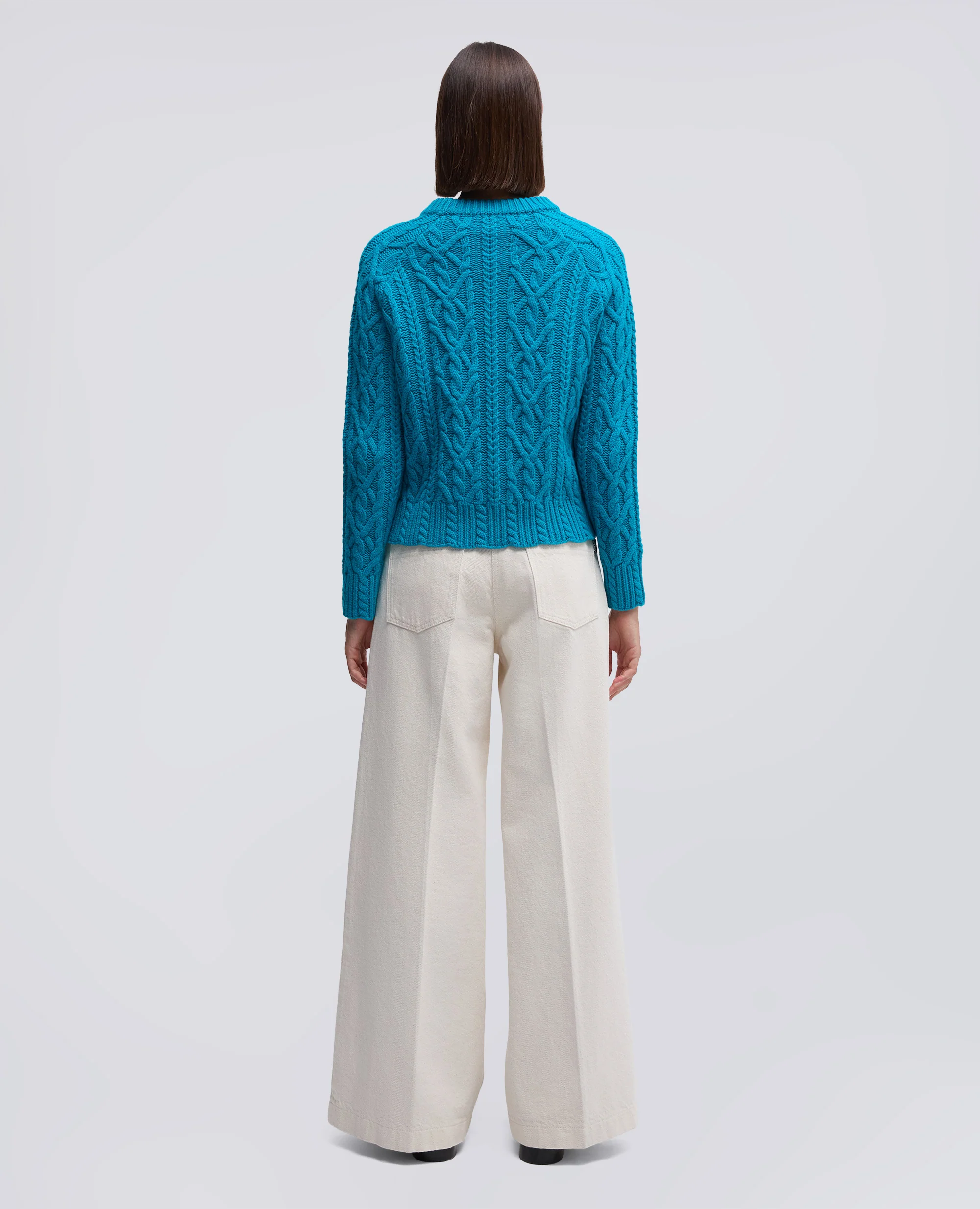 MAGLIA GIROCOLLO IN LANA - TURCHESE - Image 3
