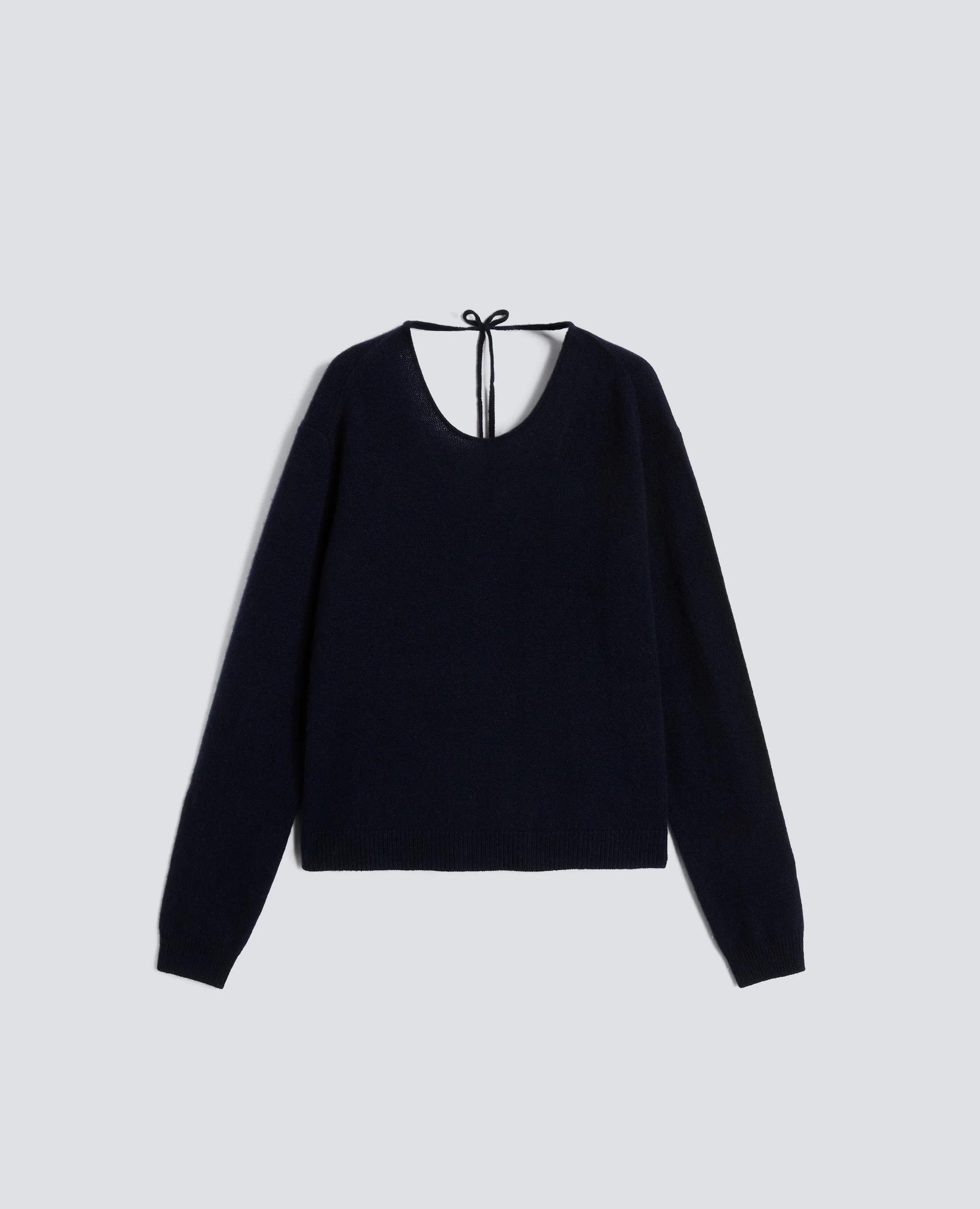 MAGLIA IN MISTO LANA - BLU NAVY
