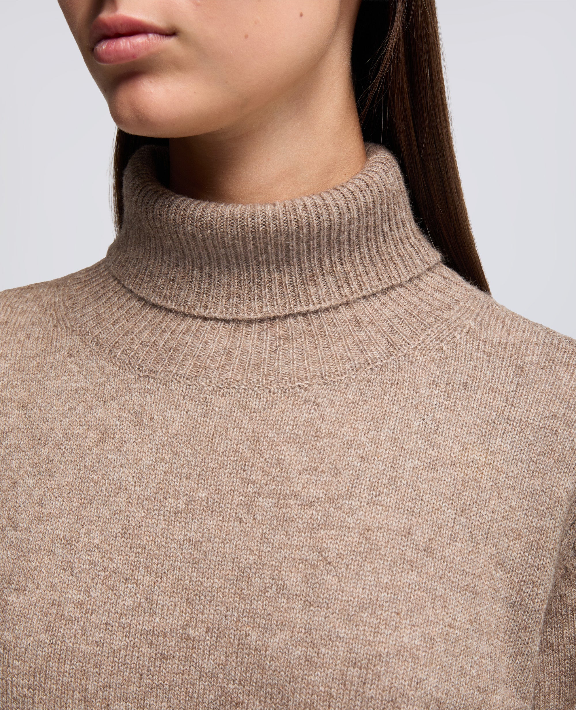 MAGLIA DOLCEVITA IN MISTO LANA, YAK E CASHMERE - TORTORA - Image 4