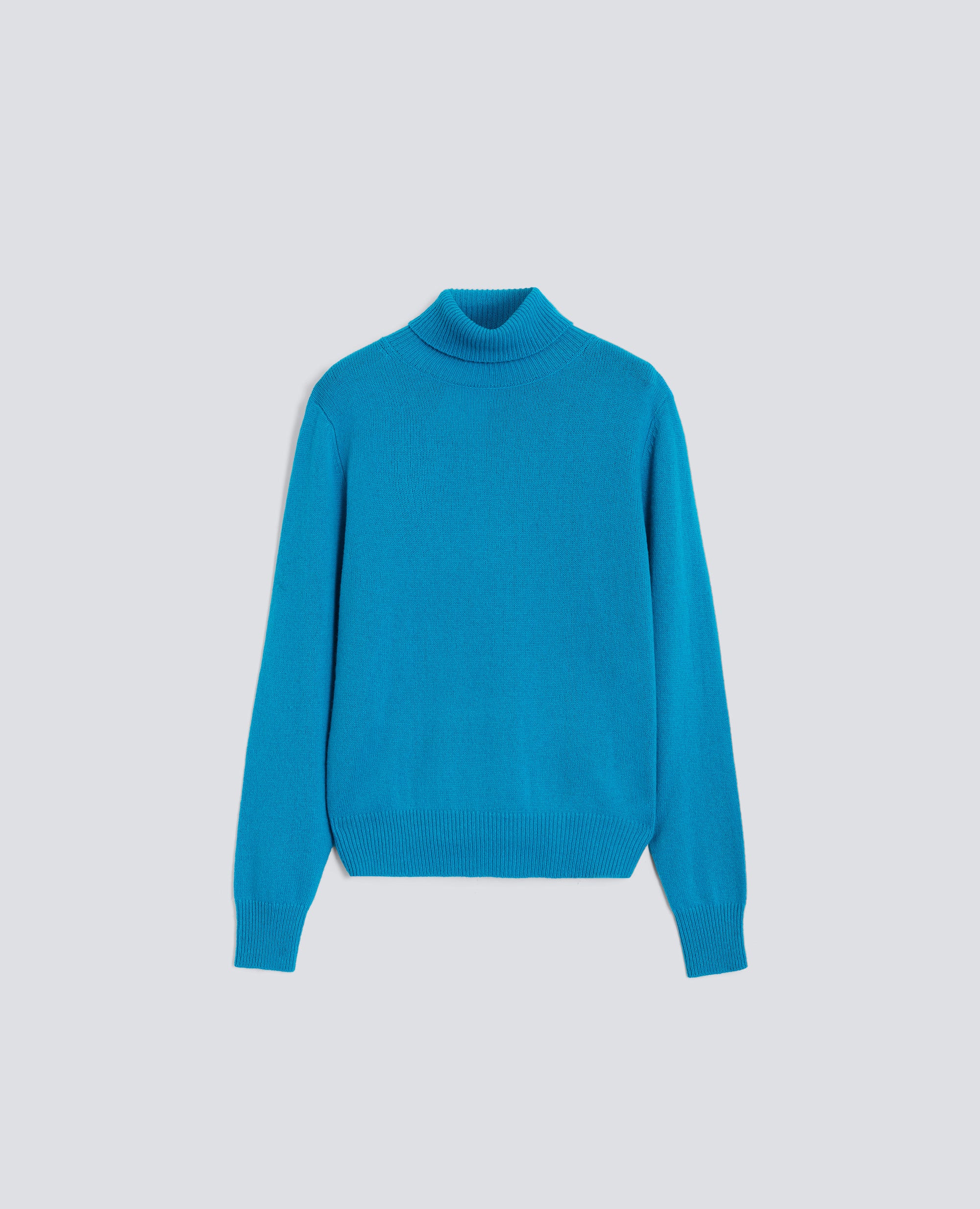 MAGLIA DOLCEVITA IN MISTO LANA, YAK E CASHMERE - AZZURRO