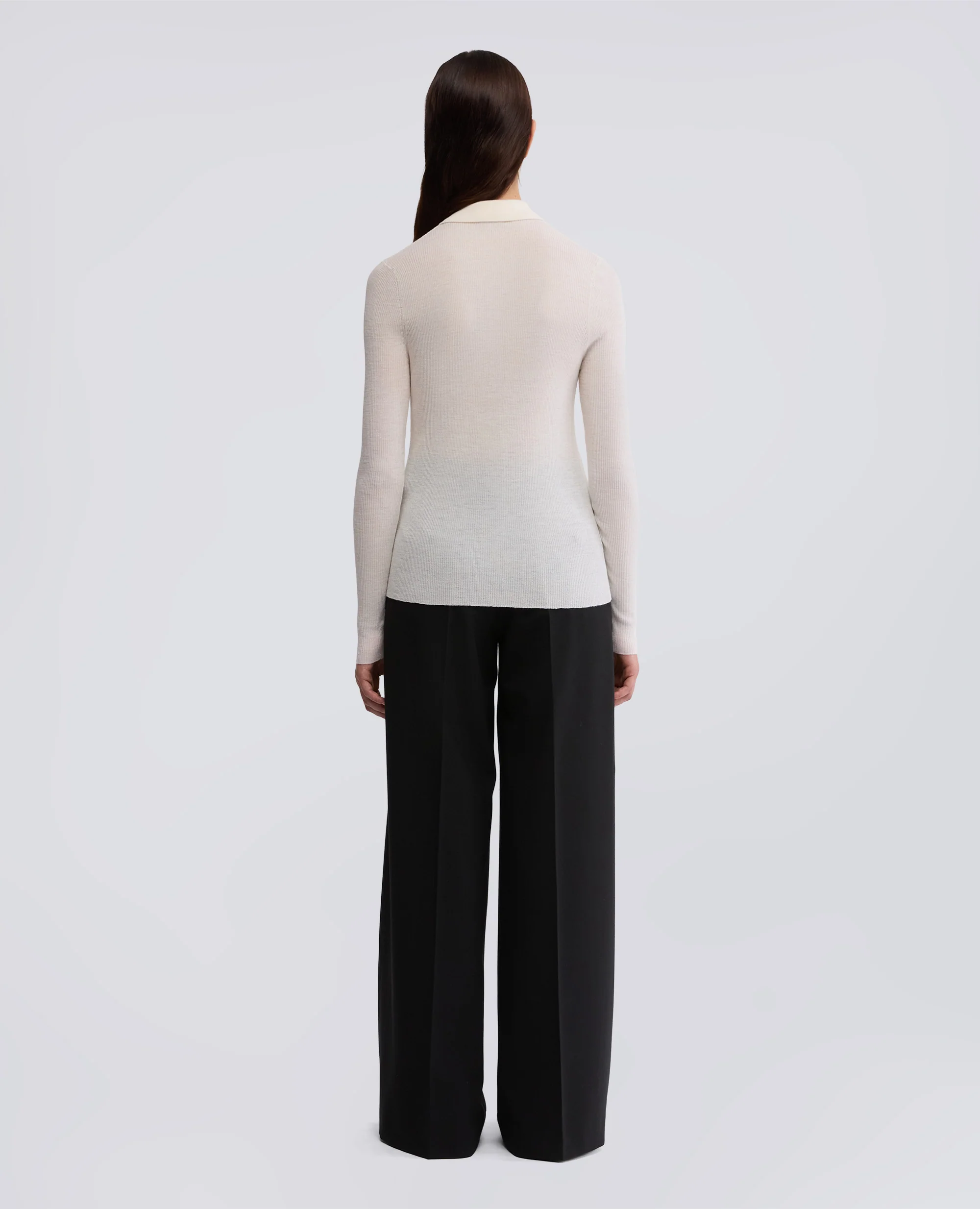 POLO IN LANA MERINO - NATURALE - Image 3