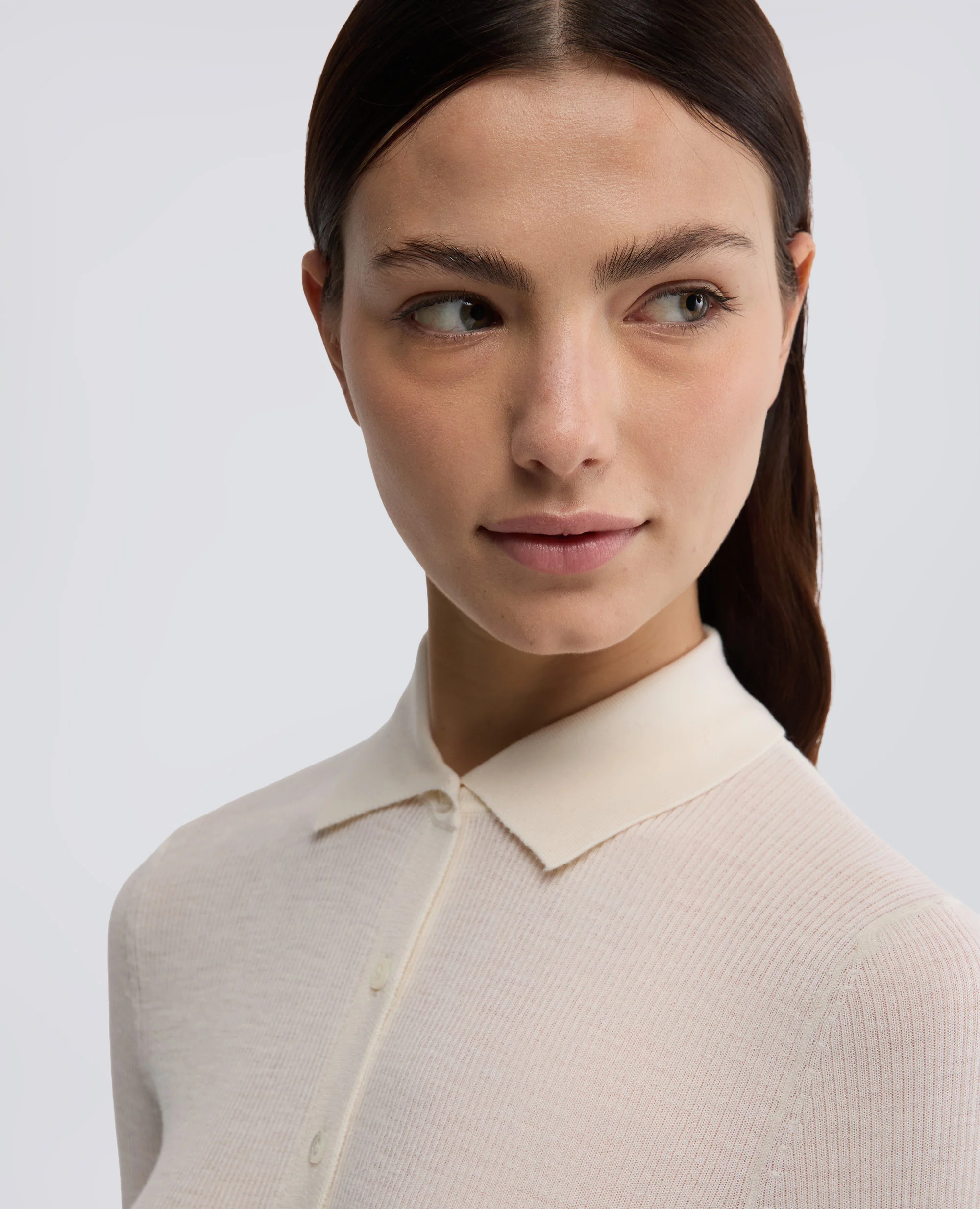 POLO IN LANA MERINO - NATURALE - Image 4