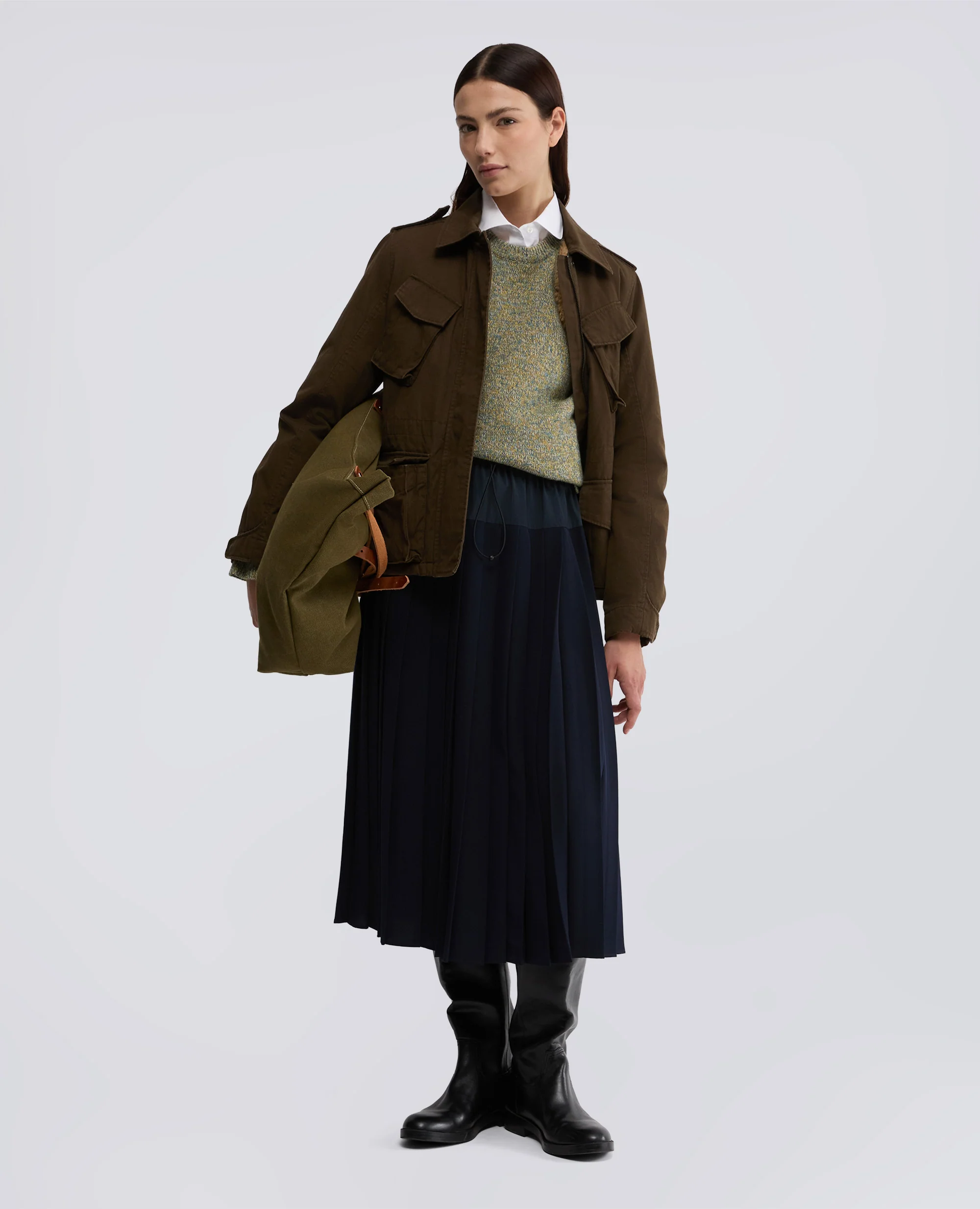 MAGLIA GIROCOLLO IN LANA MOULINE - TURCHESE - Image 2