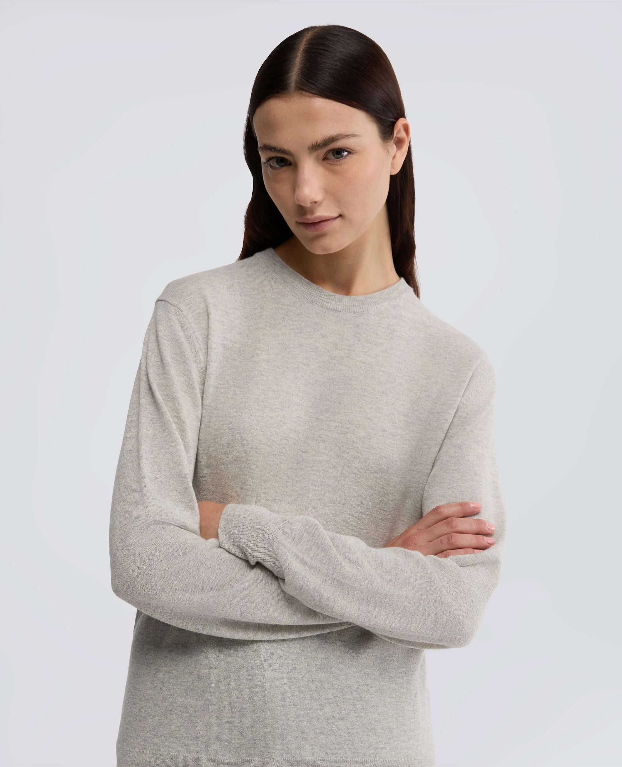 MAGLIA GIROCOLLO IN LANA E CASHMERE - MELANGE - Image 4
