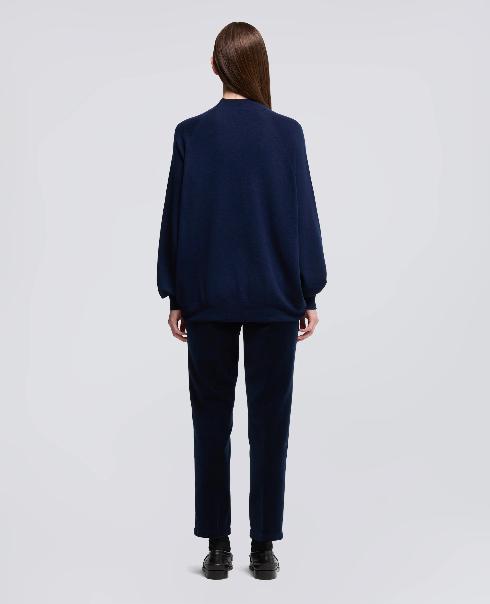 MAGLIA DOLCEVITA IN LANA MERINO - BLU - Image 3