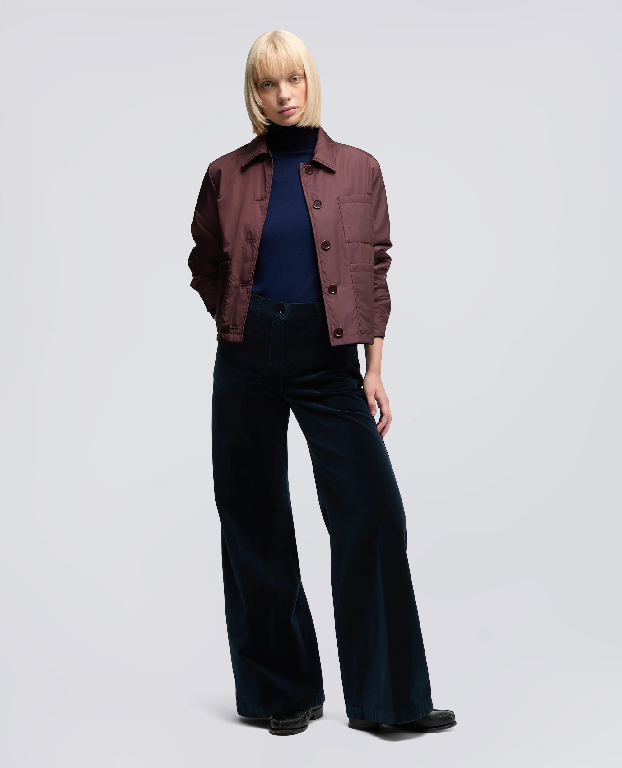 MAGLIA DOLCEVITA IN LANA MERINO - BLU - Image 2