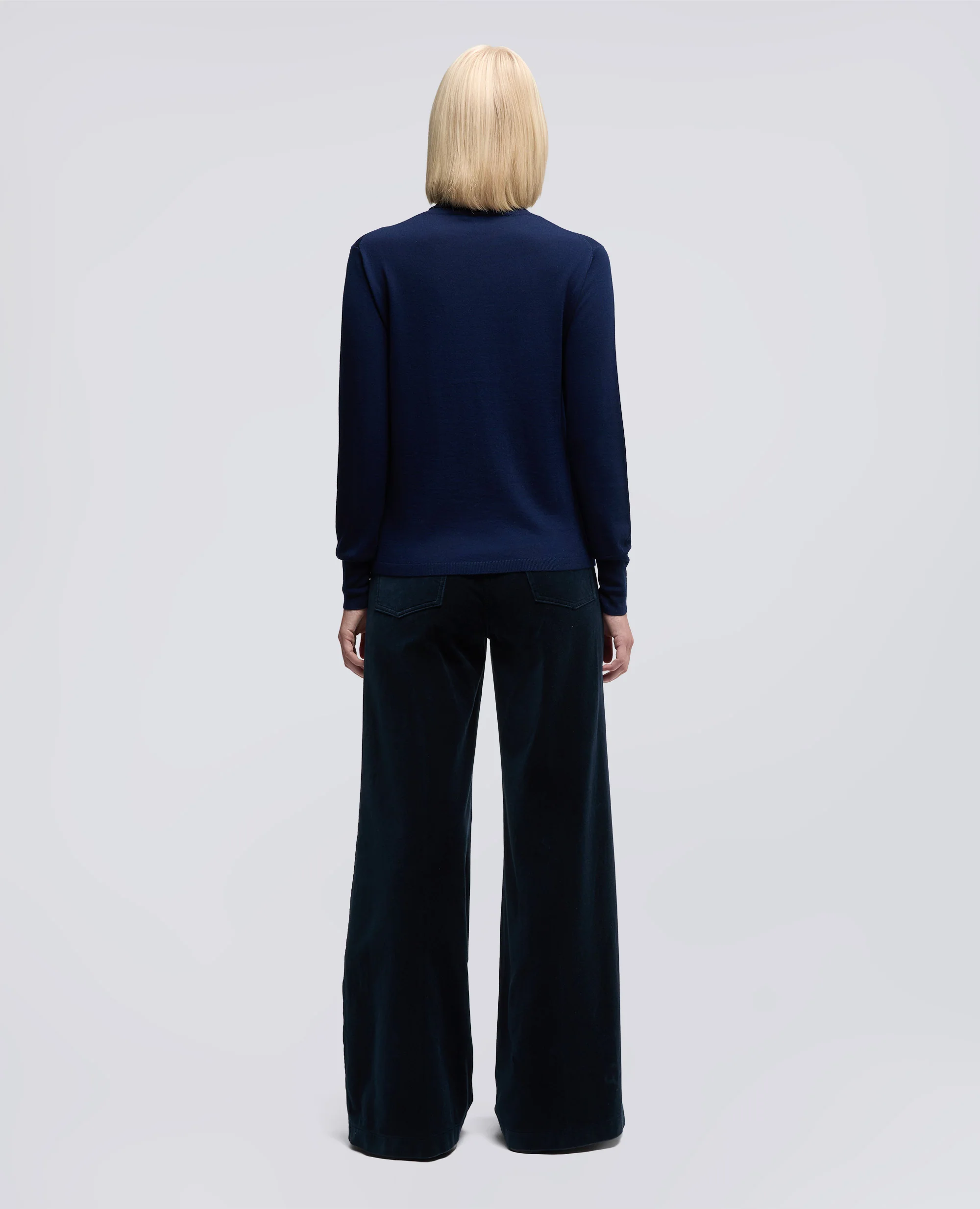 MAGLIA DOLCEVITA IN LANA MERINO - BLU - Image 3