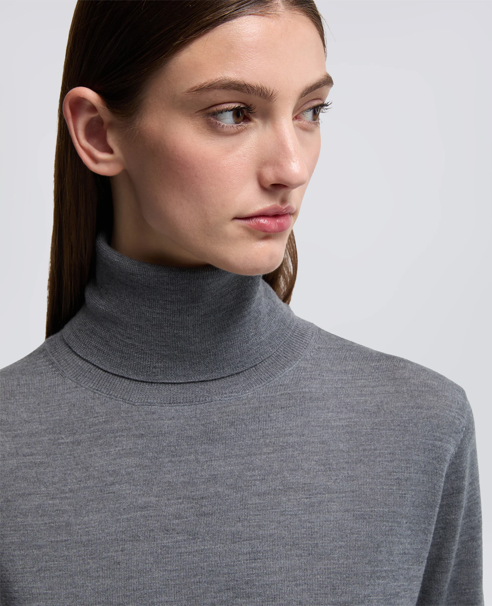 MAGLIA DOLCEVITA IN LANA MERINO - GRIGIO - Image 4