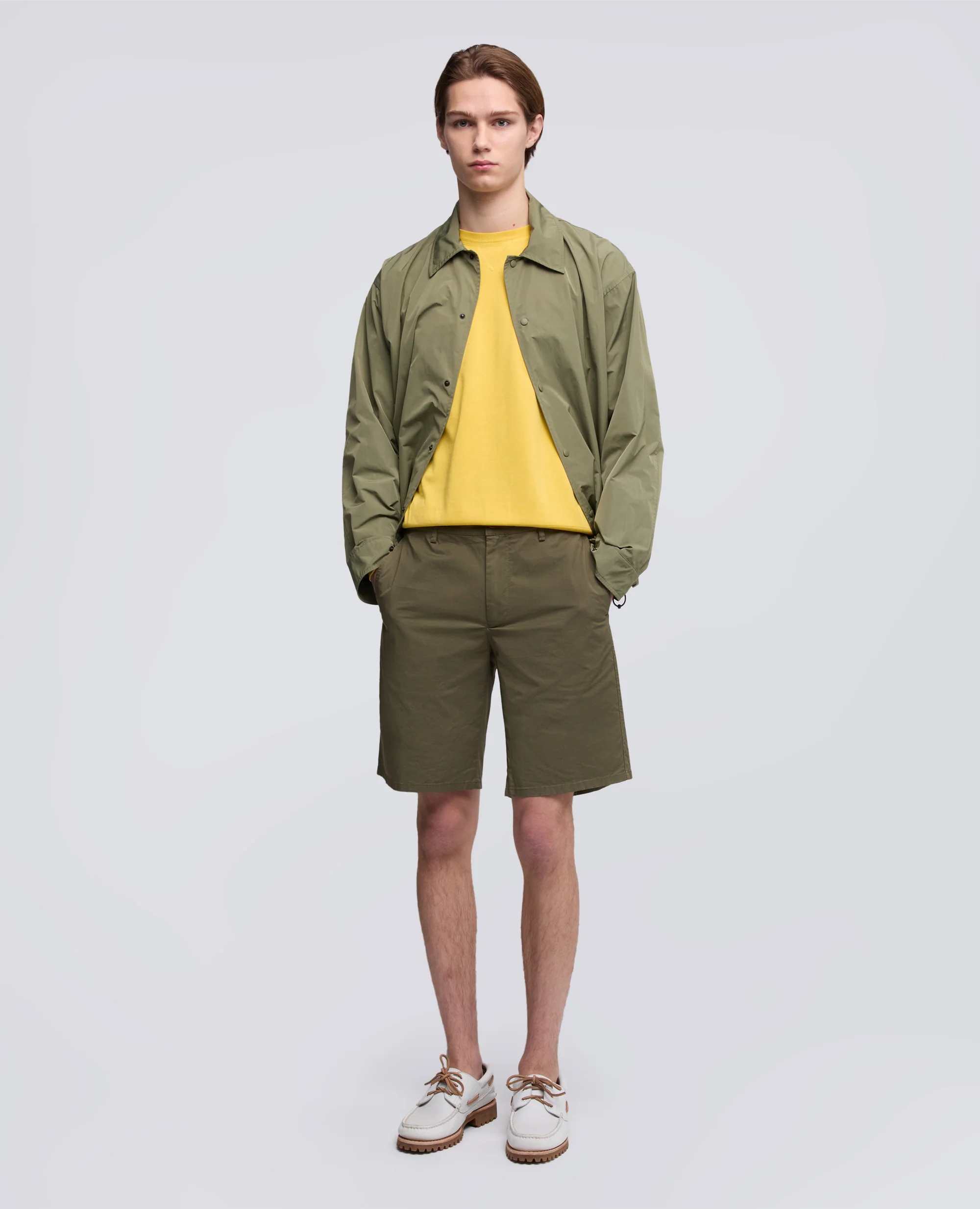 BERMUDA IN TWILL DI COTONE - MILITARE - Image 2