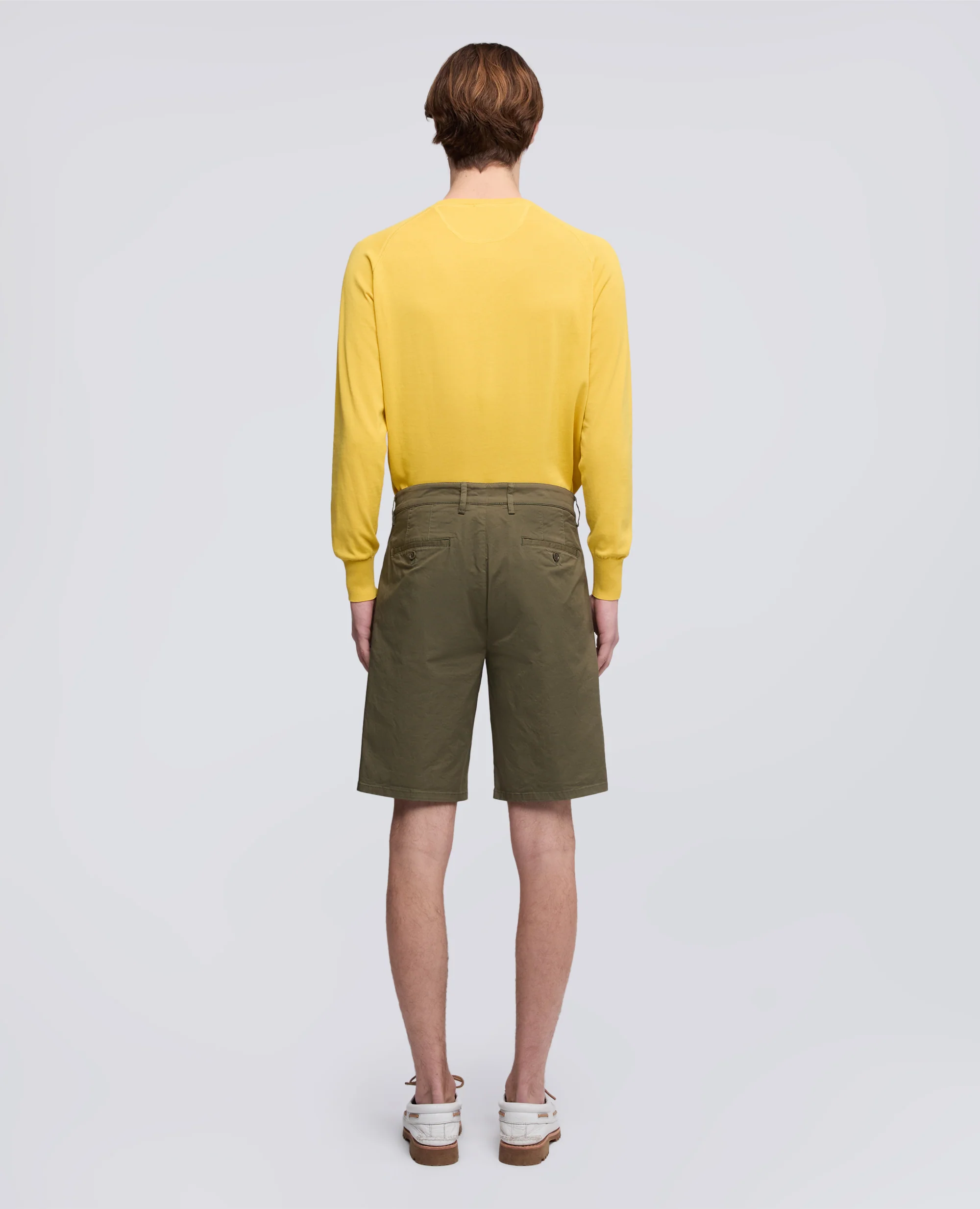 BERMUDA IN TWILL DI COTONE - MILITARE - Image 3