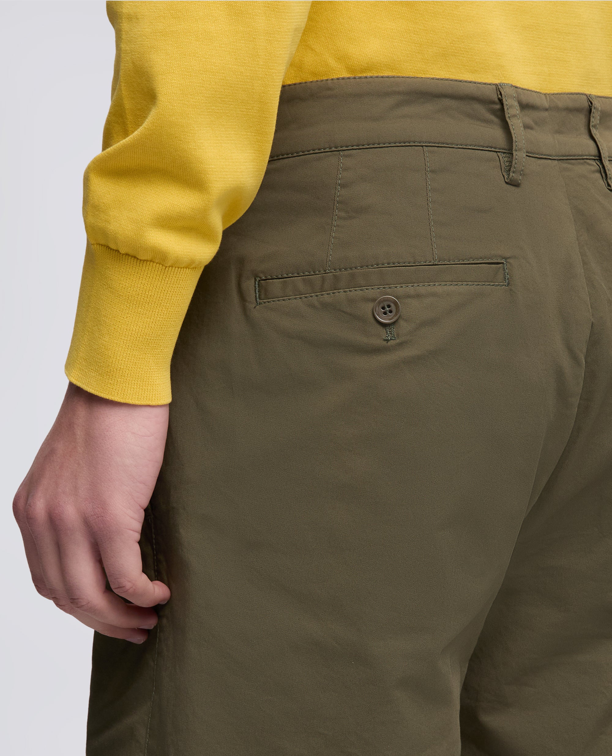 BERMUDA IN TWILL DI COTONE - MILITARE - Image 4