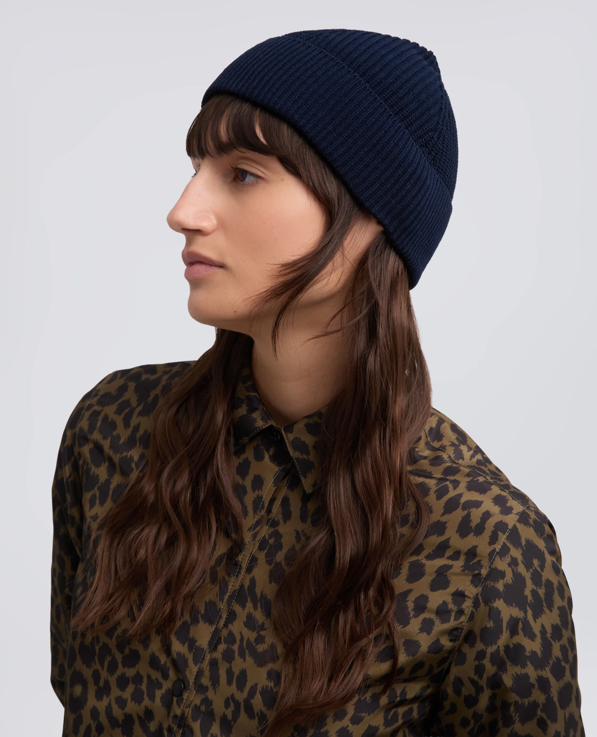 CAPPELLO IN LANA MERINO - NAVY - Image 2
