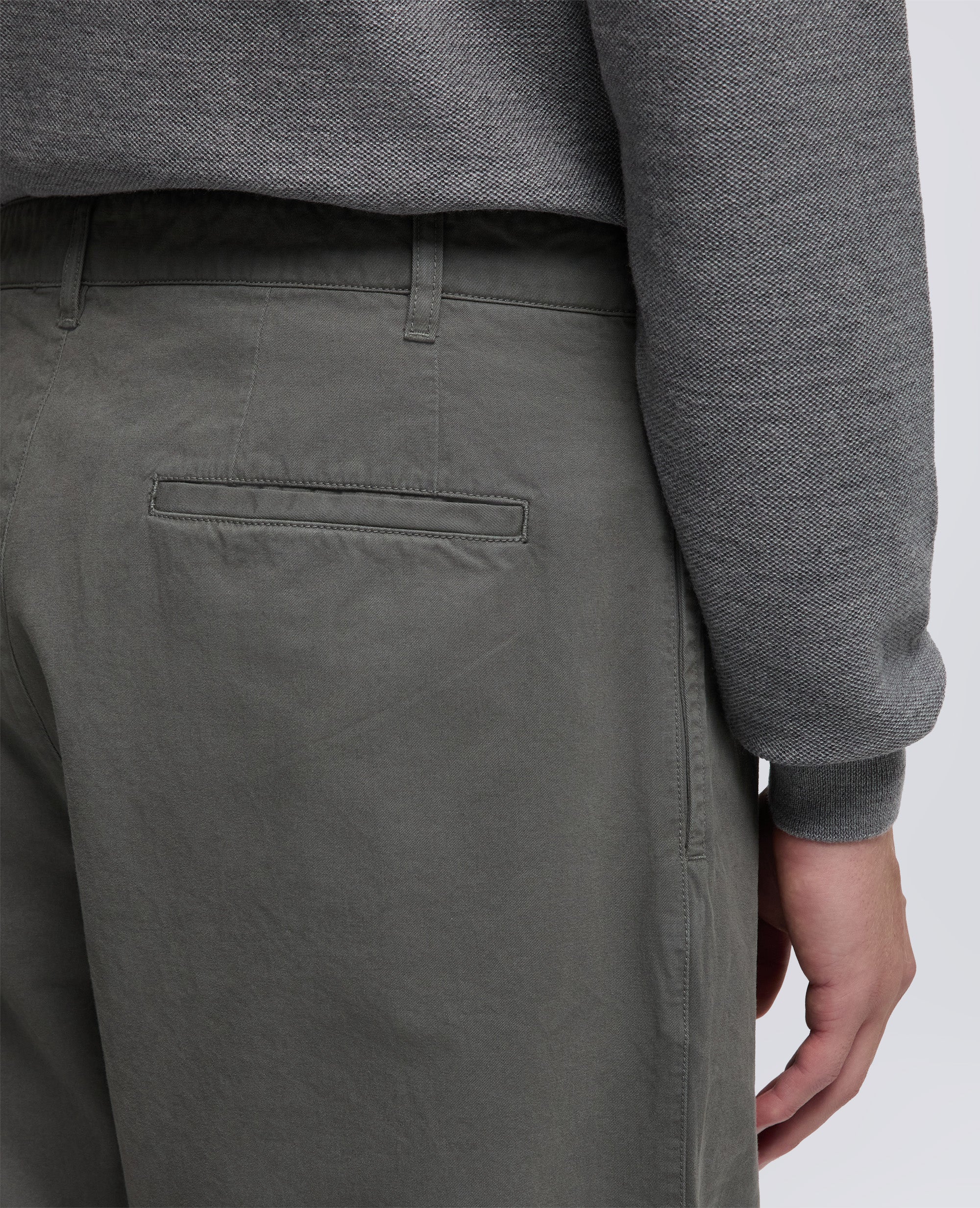 PANTALONE LEWIS IN GABARDINA DI COTONE CON PINCES - GRIGIO - Image 4