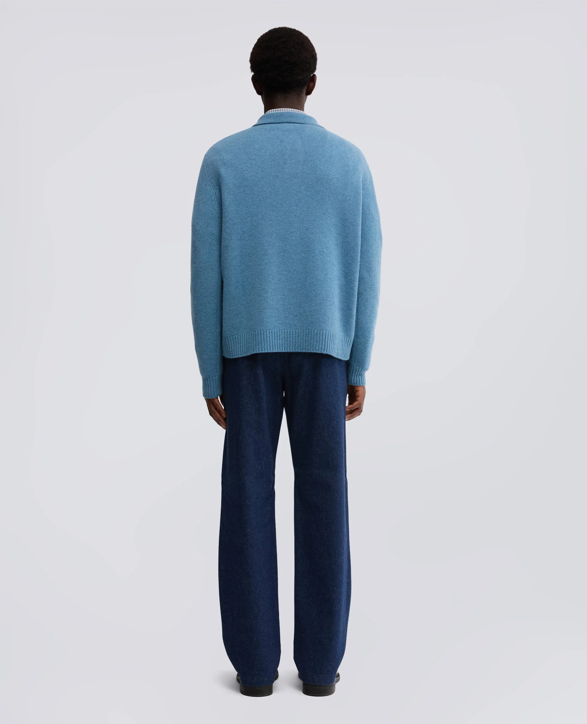 POLO IN CASHMERE - AZZURRO - Image 3
