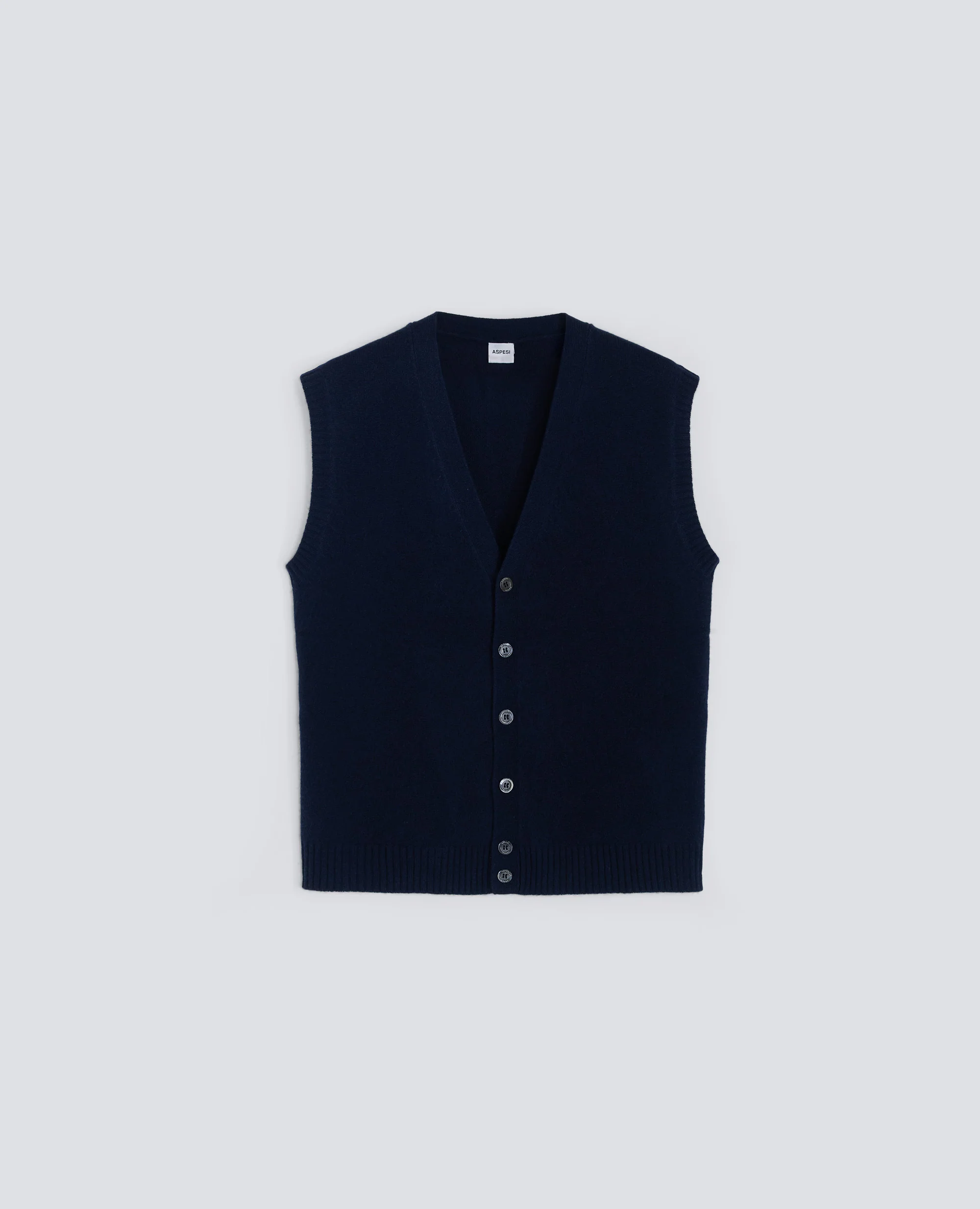 GILET IN CASHMERE - NAVY
