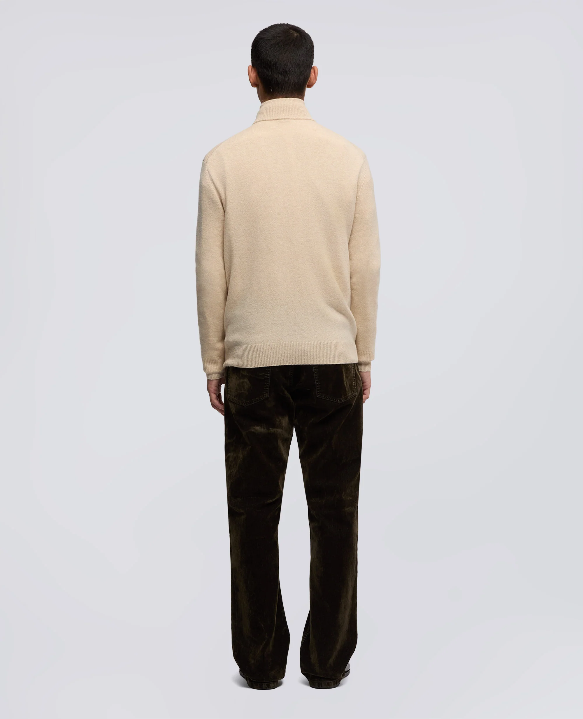 MAGLIA CON COLLO ALTO - NATURALE - Image 3