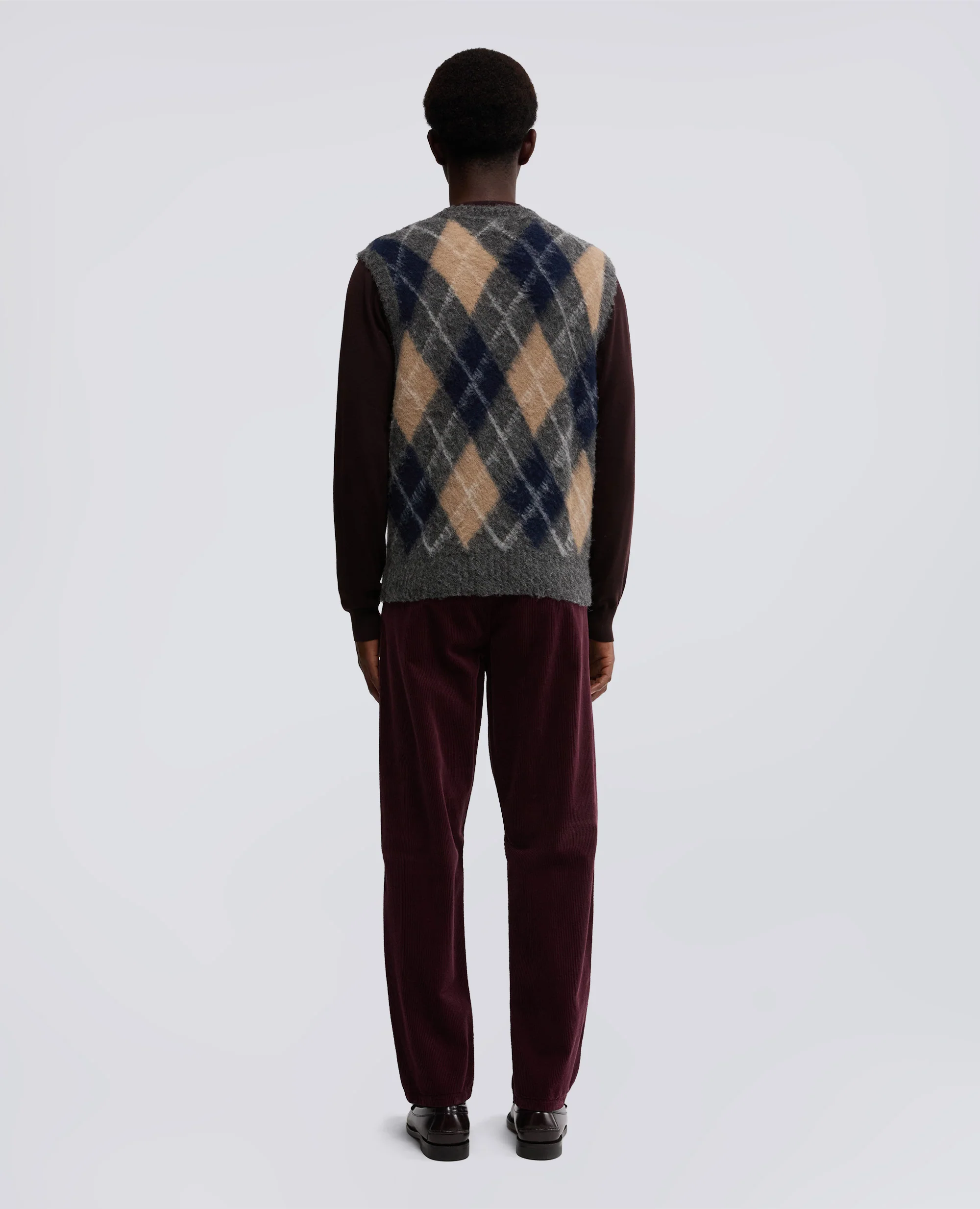 GILET IN LANA SHETLAND - GRIGIO - Image 3