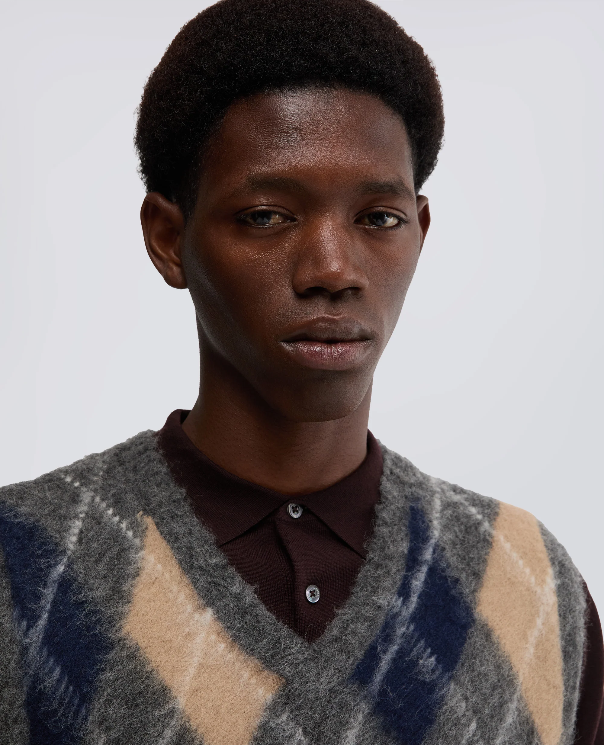 GILET IN LANA SHETLAND - GRIGIO - Image 4