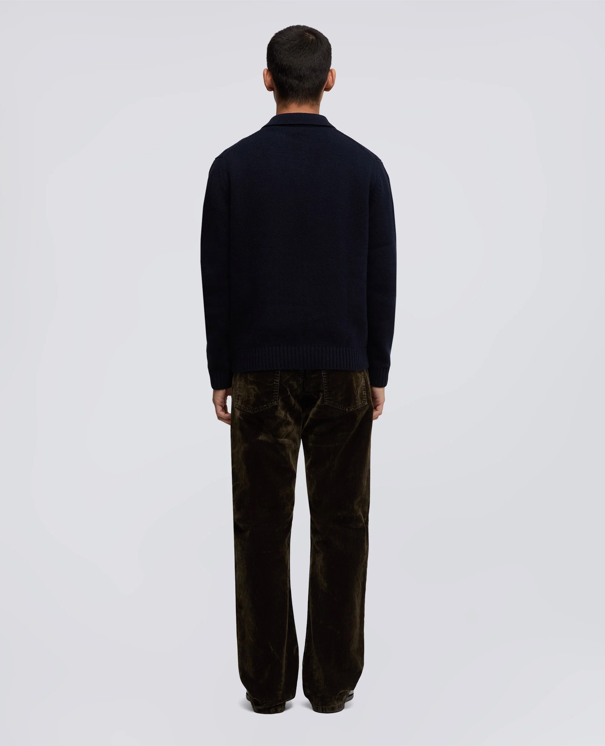 POLO IN MISTO LANA - NAVY - Image 3