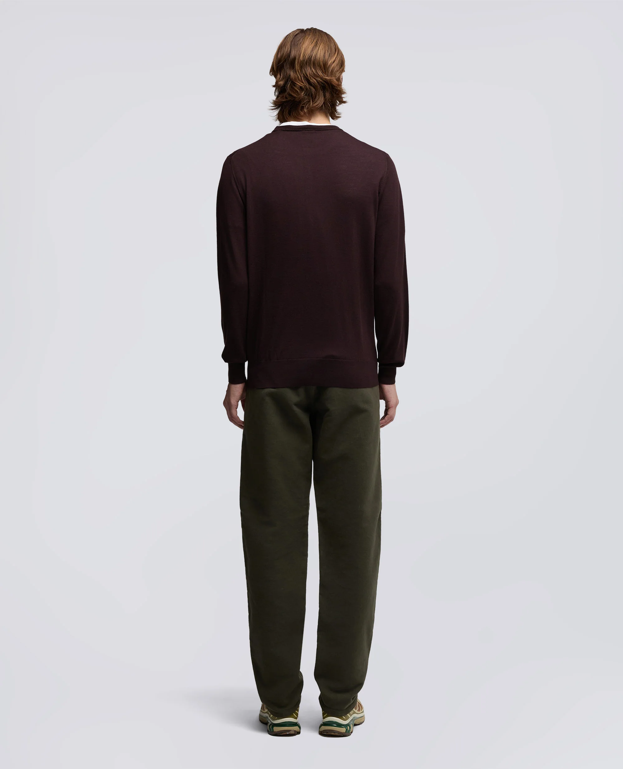 MAGLIA GIROCOLLO IN LANA MERINO - MARRONE - Image 3