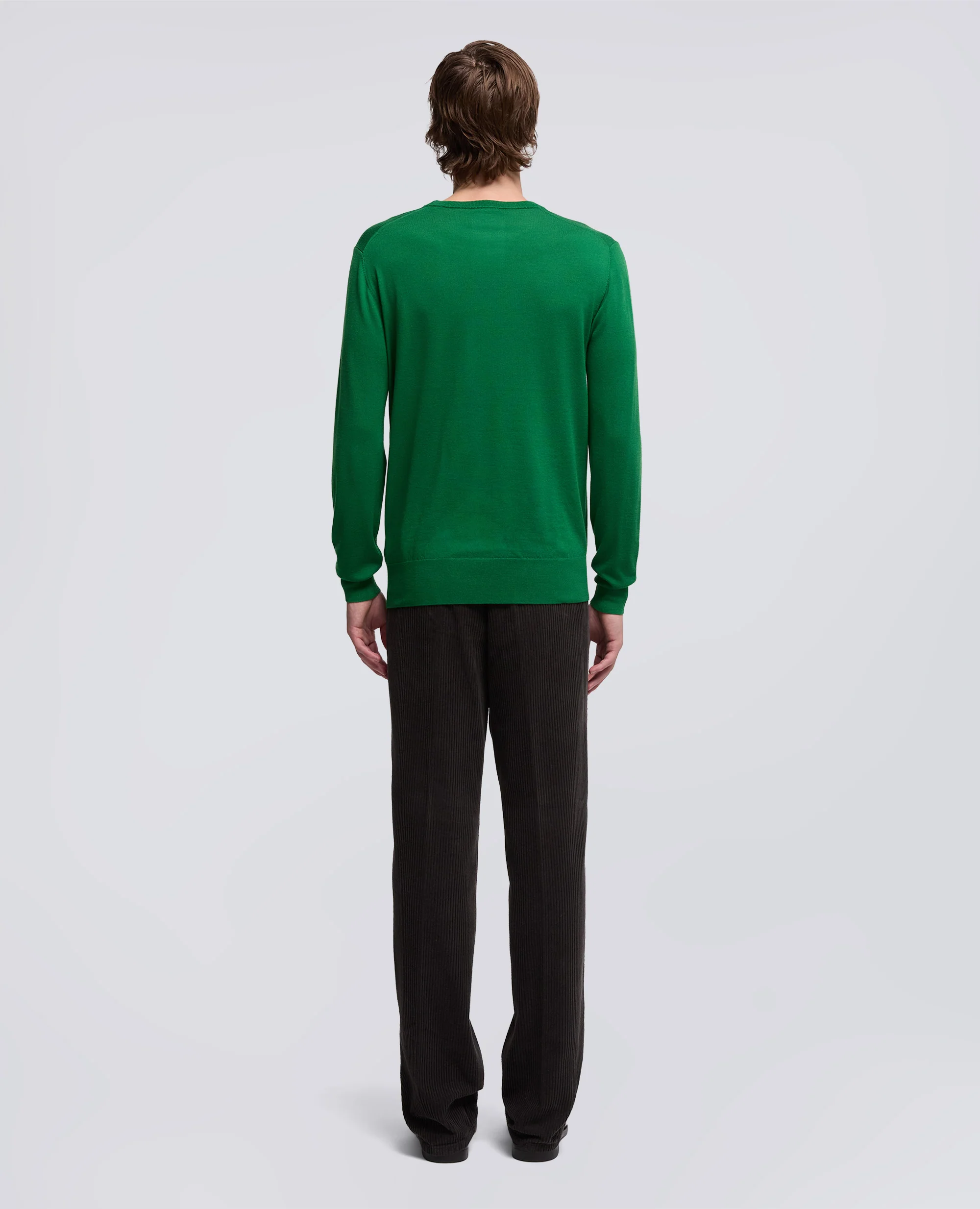 MAGLIA GIROCOLLO IN LANA MERINO - VERDE - Image 3